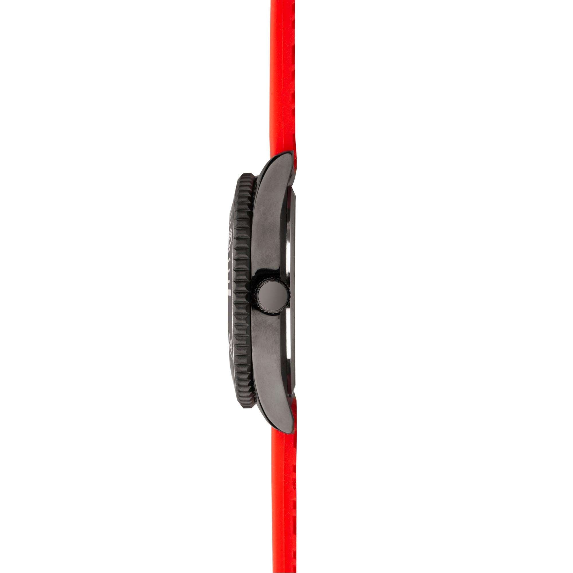 Sekonda Sports Quartz Red Dial Red Rubber Strap Men's Watch 1985