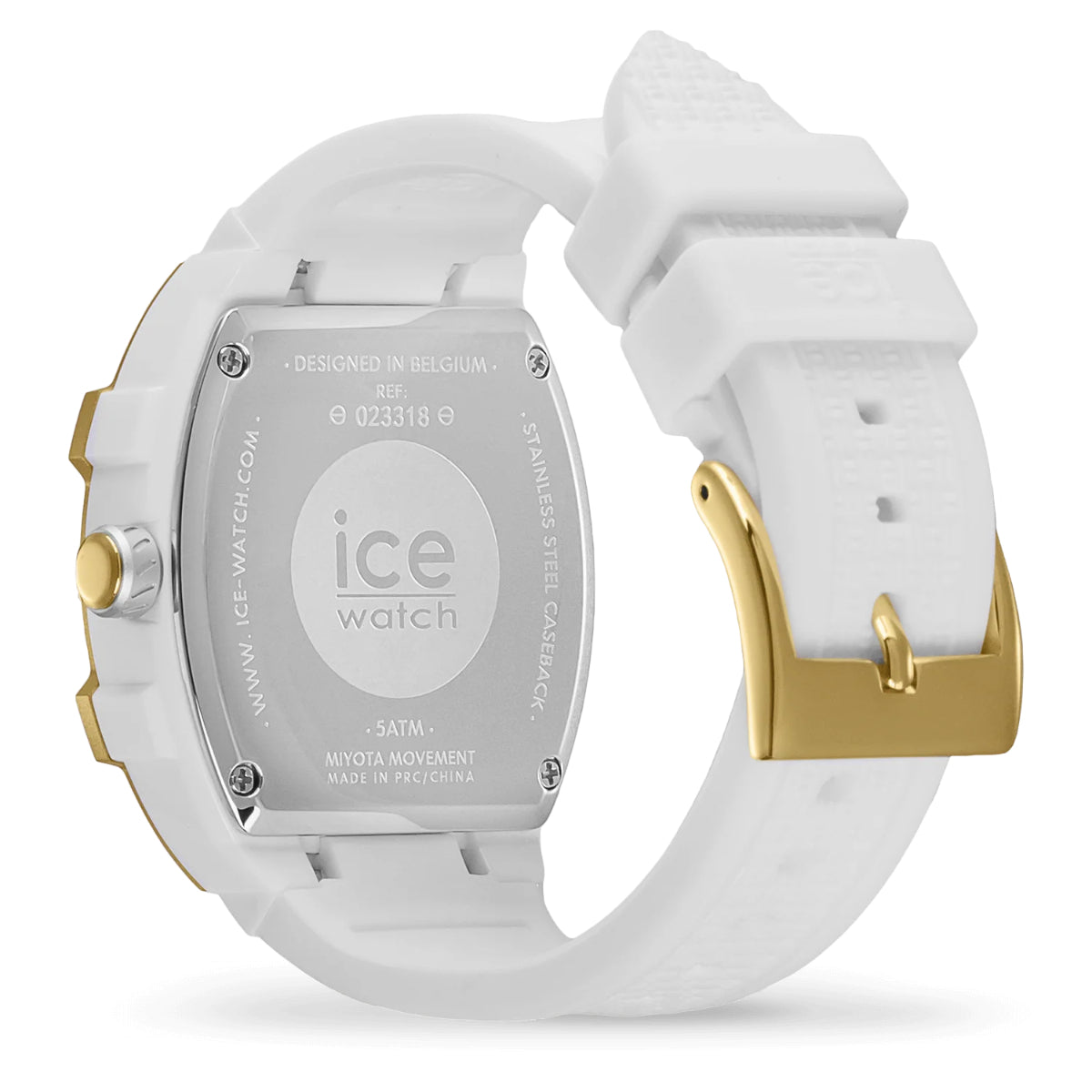 ICE Boliday Quartz White Gold Dial Silicone Strap Unisex Watch 023318