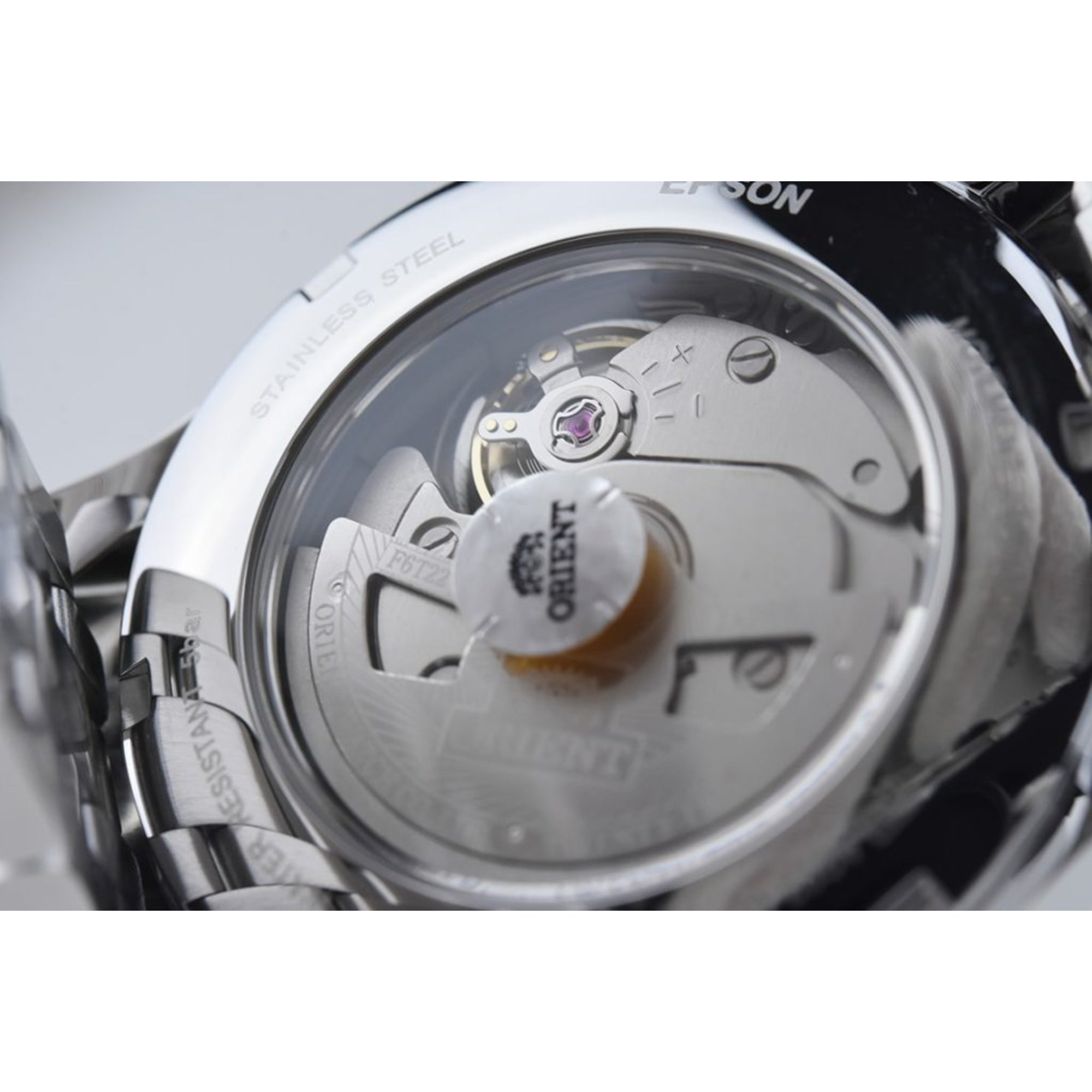 Orient Golden Eye II Contemporary Open Heart White Dial Steel Strap Men's Watch TAG03001W0