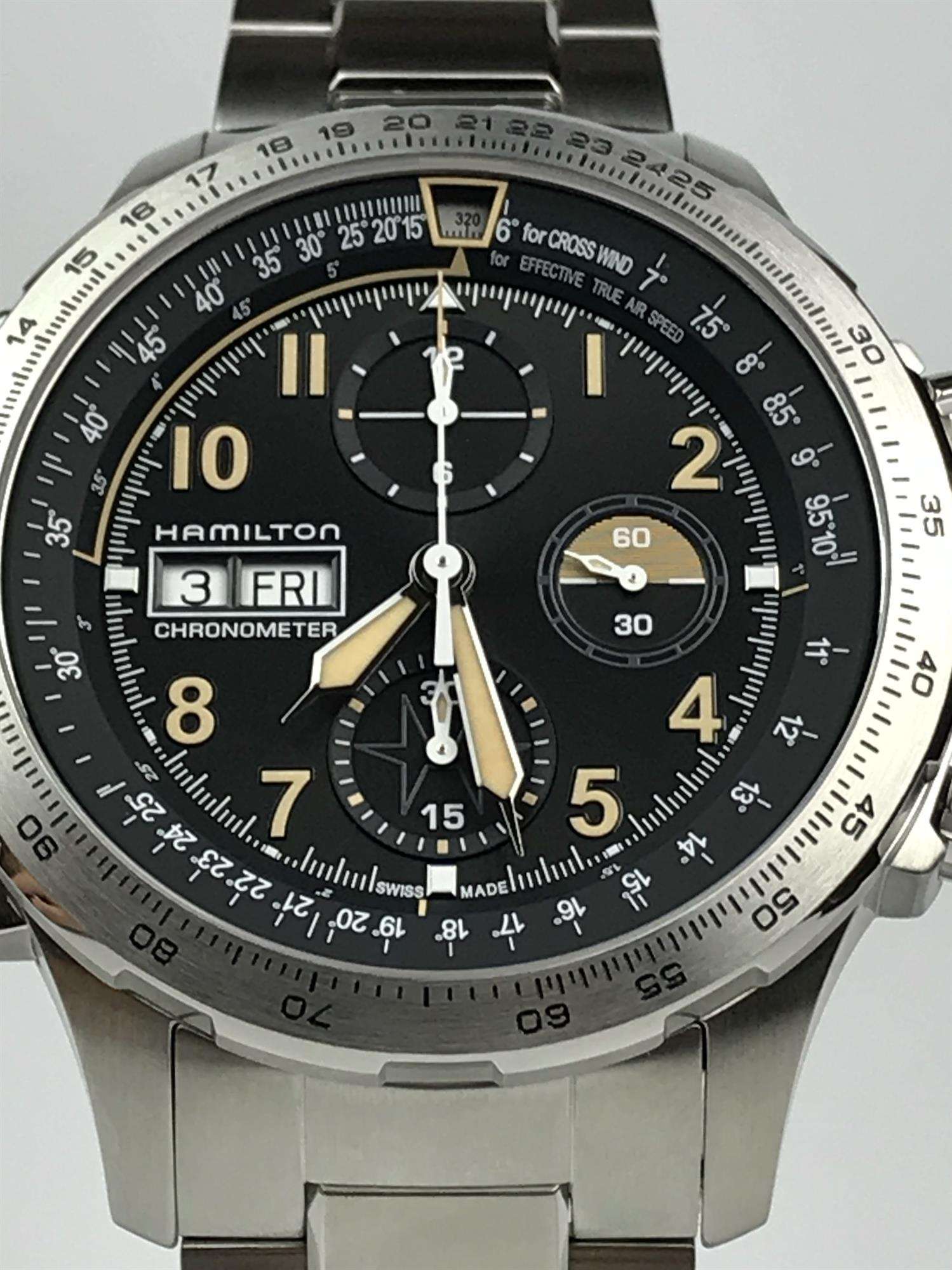 Hamilton Khaki Aviation 45mm Limited Edition Black Dial Steel Mens Automatic Watch H77796135