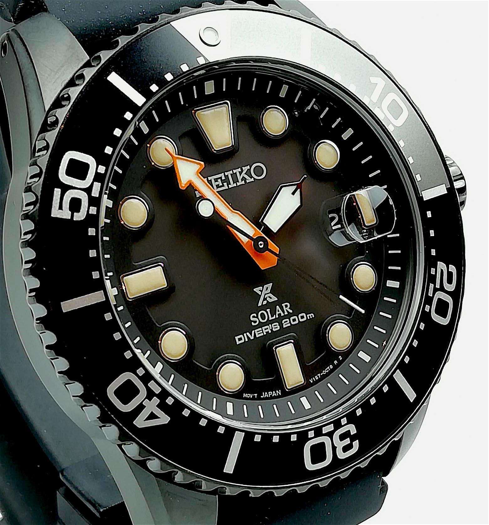 Seiko Prospex Solar Black Series Limited Edition Black Dial Men's Diver's Watch SNE493P1