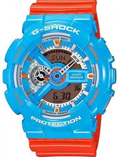 Casio G-Shock Blue Orange Men's Alarm Chronograph GA-110NC-2AER - WatchNation