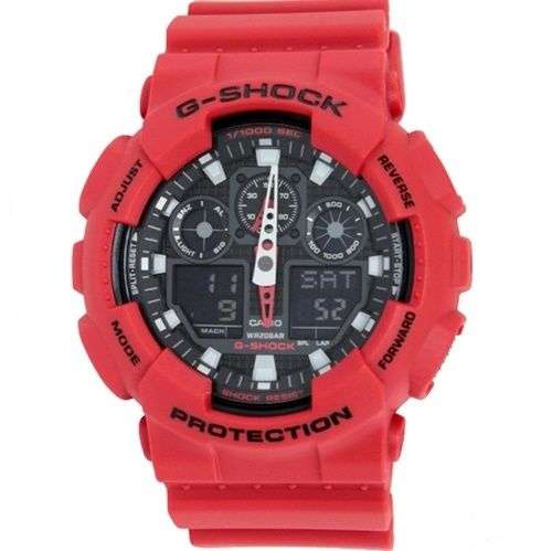 CASIO GA-100B-4ACR G-Shock Analogue / Digital Men's Watch - **Brand New**