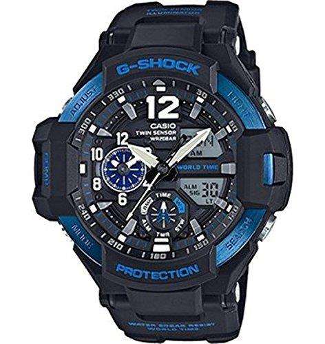 Casio Men's G-Shock GA1100-2B Black Rubber Quartz Sport Watch