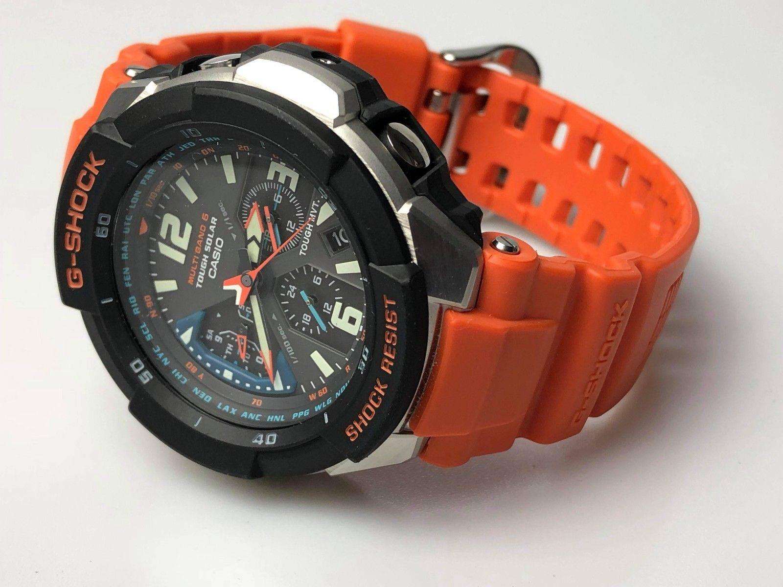 Casio G-Shock Master of G Gravitydefier Orange Strap Men’s Alarm Chronograph GW-3000M-4AER - WatchNation