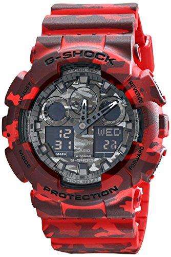 Casio G-Shock GA100CM-4A Camouflage Series Watches - Red / One Size