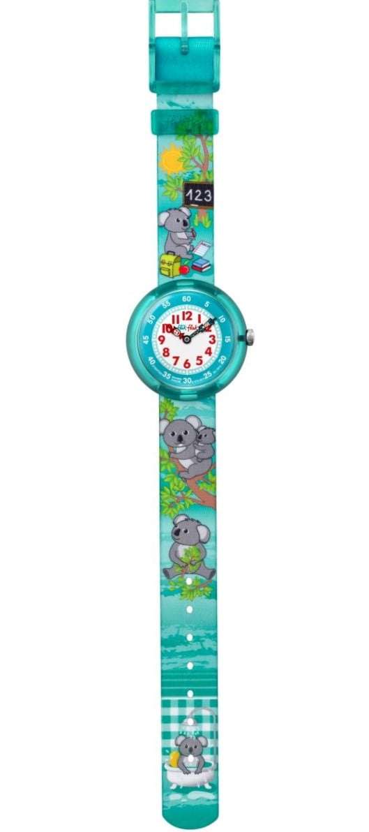 Flik Flak Koala at School Blue Plastic Case Blue Textile Case Kids’ Boys Watch FBNP026
