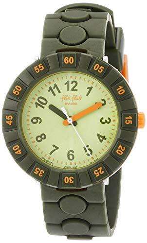 Flik Flak Colour Explosion In Deckung Green Plastic Kids' Boys Watch FCSP077