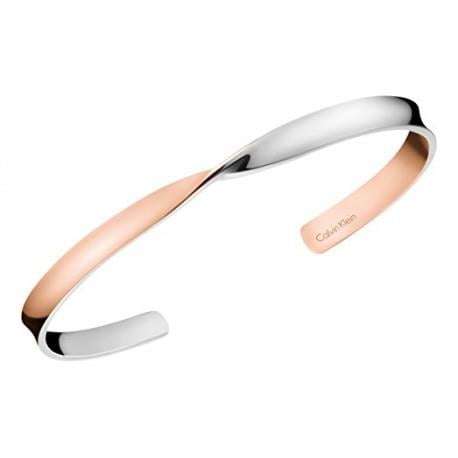 Calvin Klein Stainless Steel Rose Gold Twist Slim Women's Bangle KJ7SPF20040M
