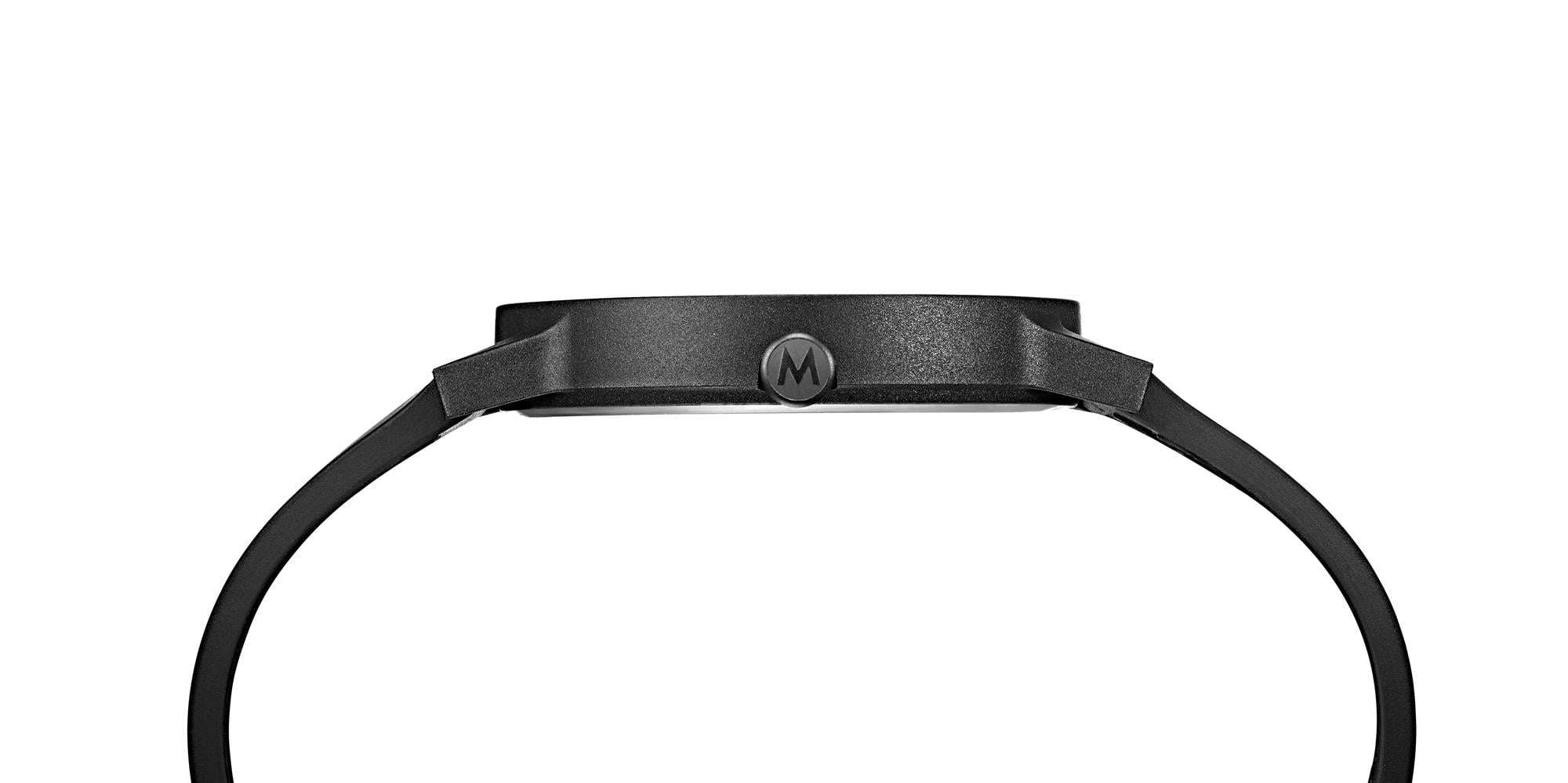 Mondaine Essence Black Rubber Strap Black Dial Men's Watch MS1.41120.RB