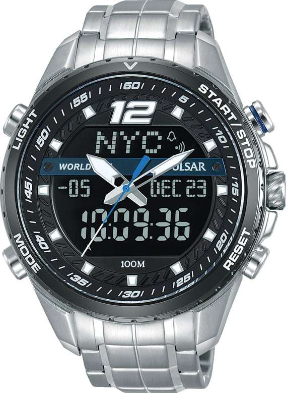 Pulsar Silver Stainless Steel Strap Men's Watch pz4027x1