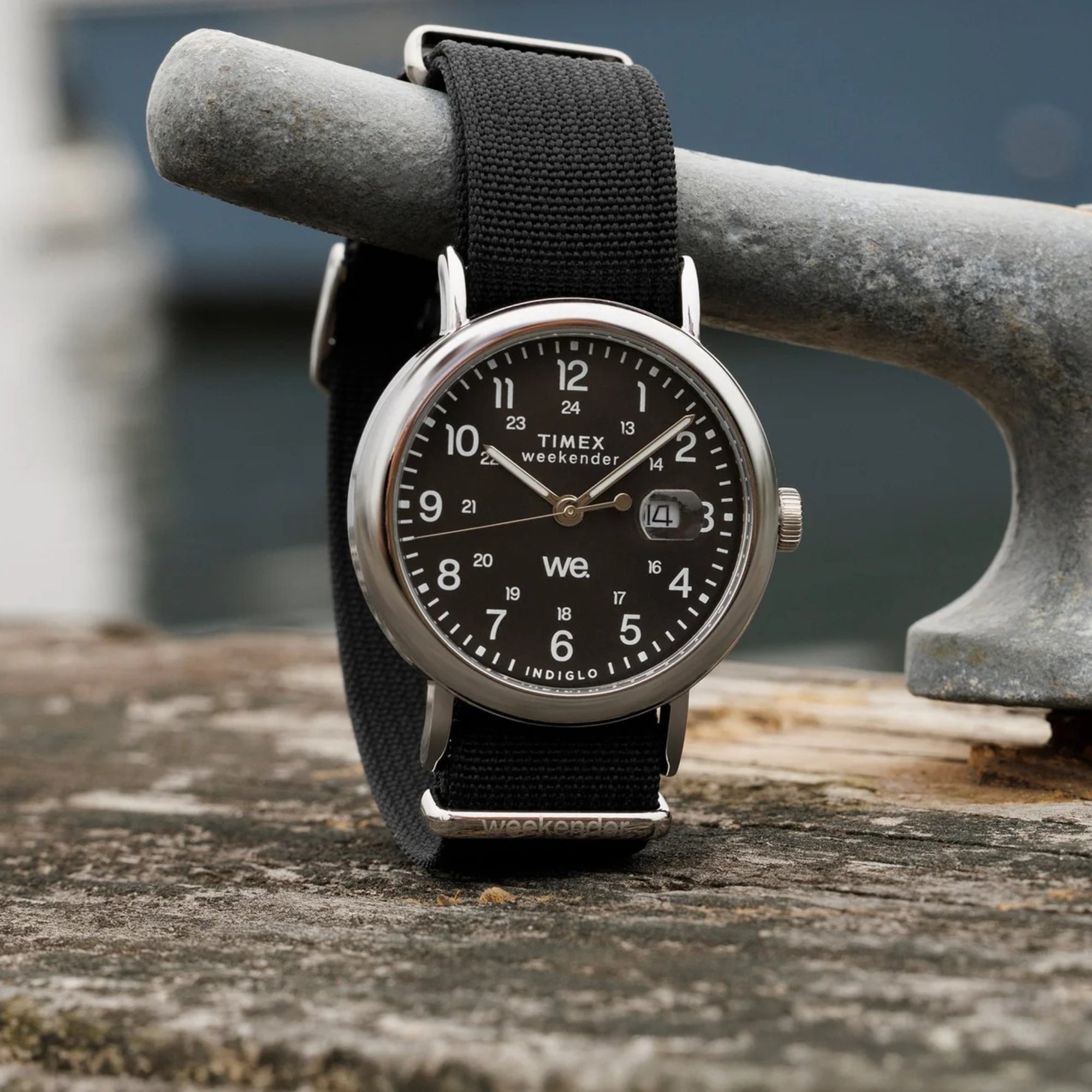 Timex Weekender Black Dial Fabric Strap Men’s Watch TW2W86100