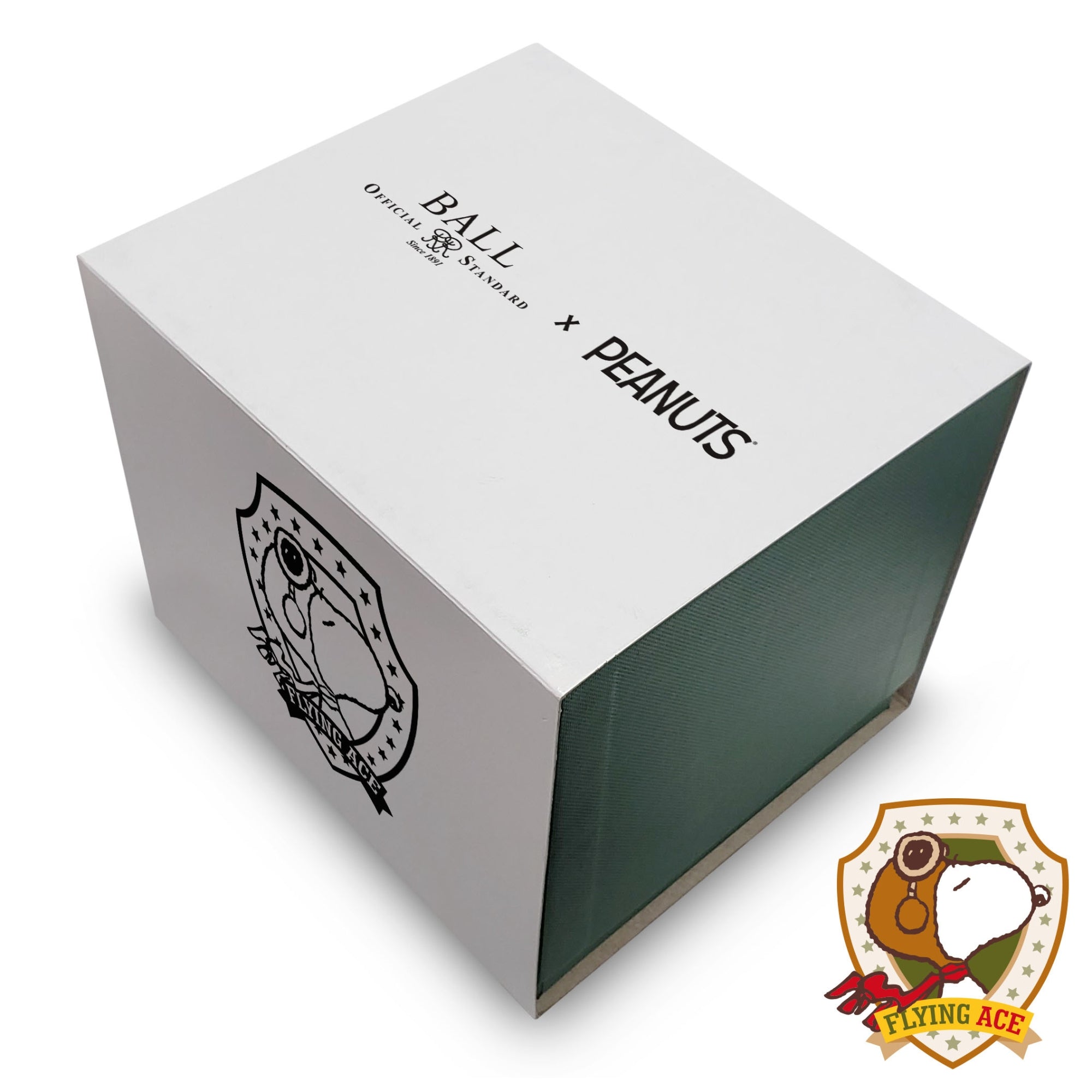 BALL Engineer Master II 46mm Snoopy Flying Ace Limited Edition Black Dial Leather Mens Manual-Wind Watch NM2638C-L2J-BK