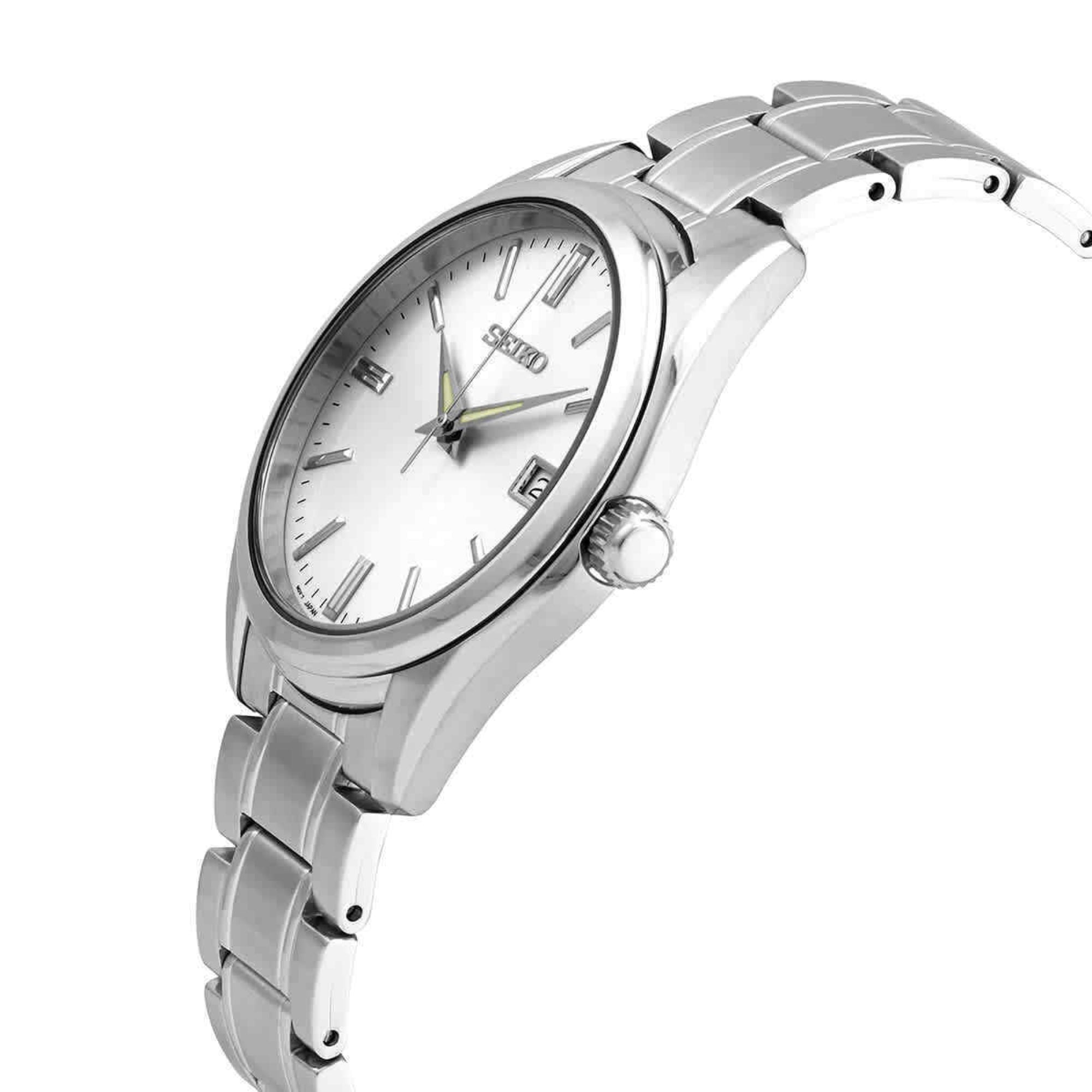 Seiko Conceptual Quartz Silver Sunburst Dial Steel Strap Men's Watch SUR307P1