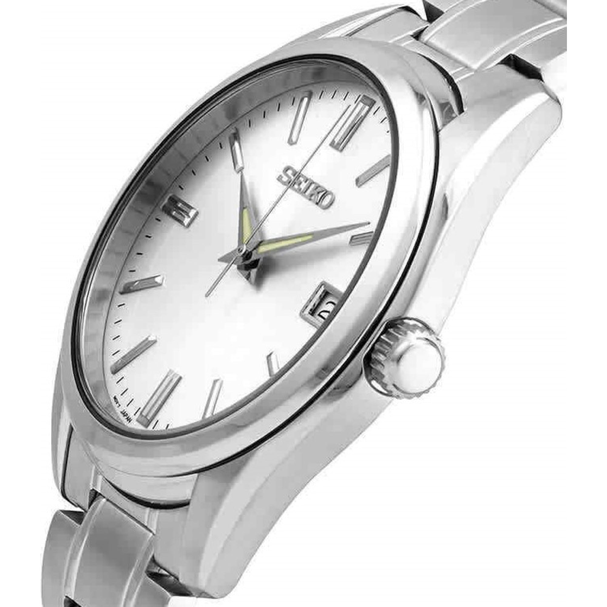 Seiko Conceptual Quartz Silver Sunburst Dial Steel Strap Men's Watch SUR307P1