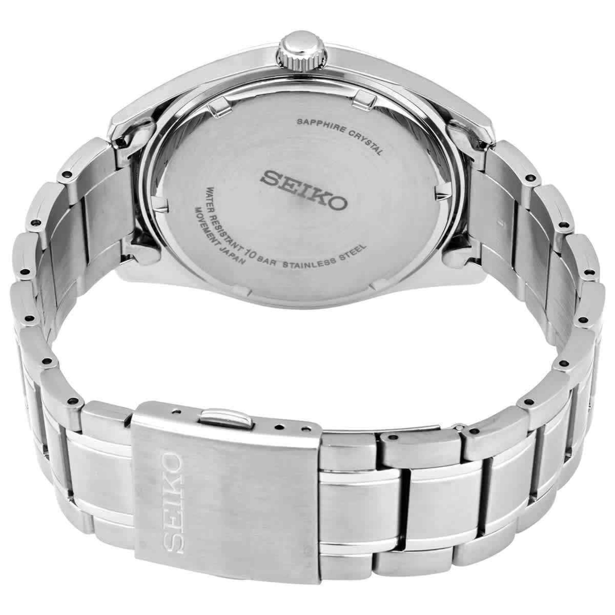 Seiko Conceptual Quartz Silver Sunburst Dial Steel Strap Men's Watch SUR307P1
