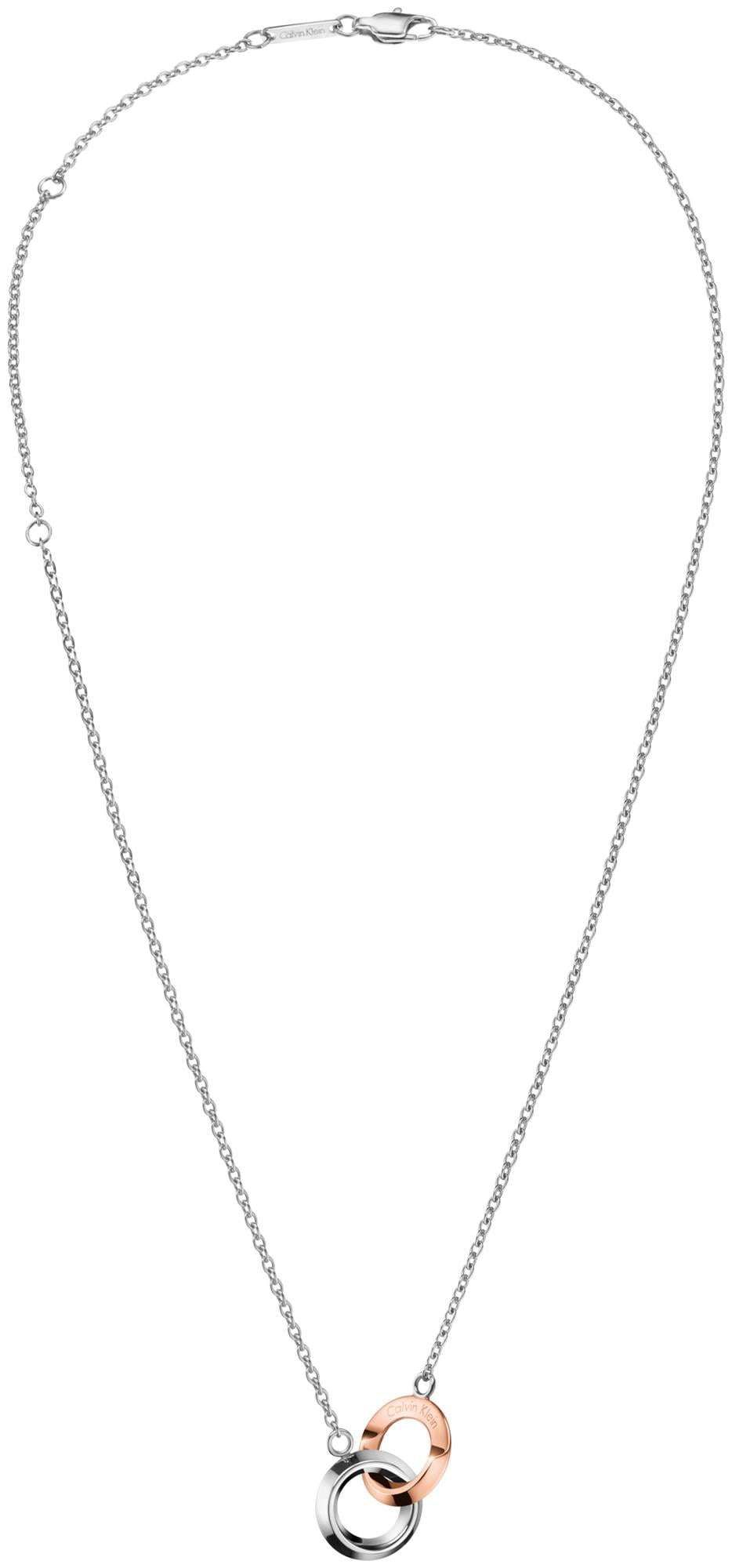Calvin Klein Beauty Silver Stainless Steel Ring Pendant Necklace KJ4NPN200100