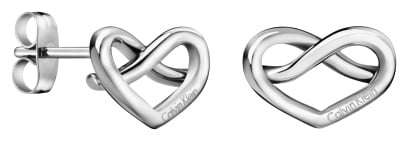 Calvin Klein Charming Heart Silver Stainless Steel Stud Earrings KJ6BME000100