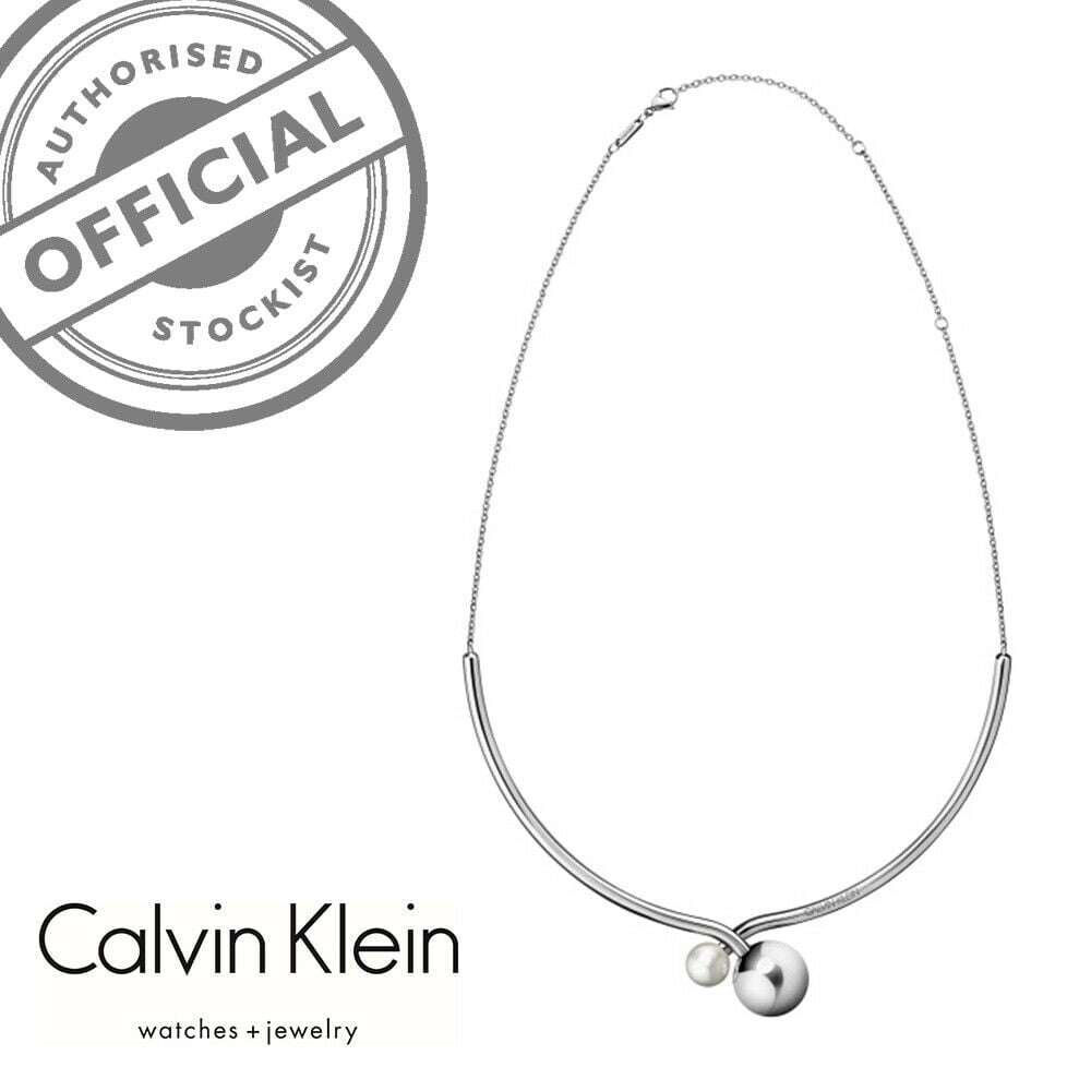 Calvin Klein Bubbly Silver Stainless Steel Choker Necklace KJ9RMJ040300