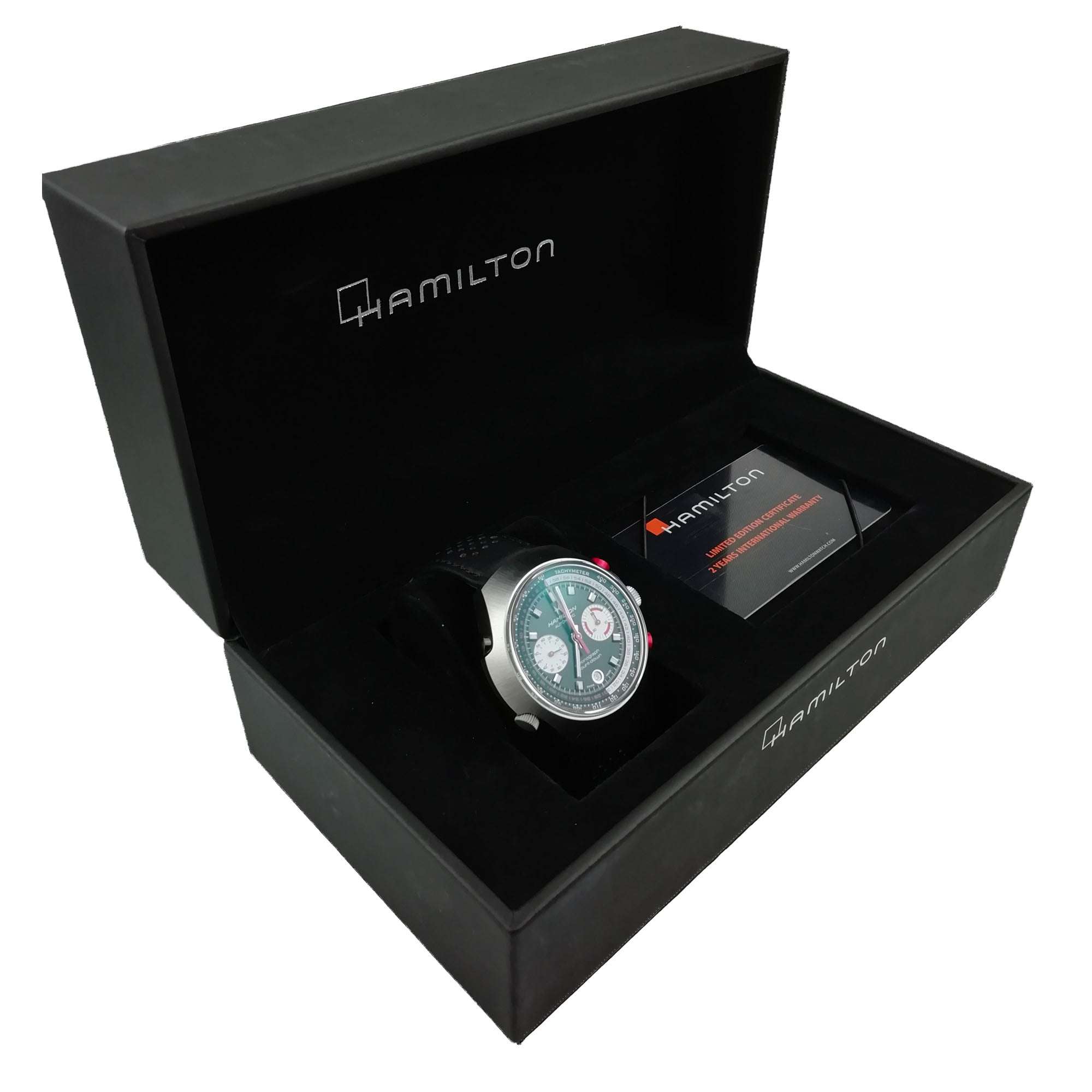 Hamilton American Classic 48mm Chrono-Matic 50 Limited Edition Black Dial Leather Mens Automatic Watch H51616731