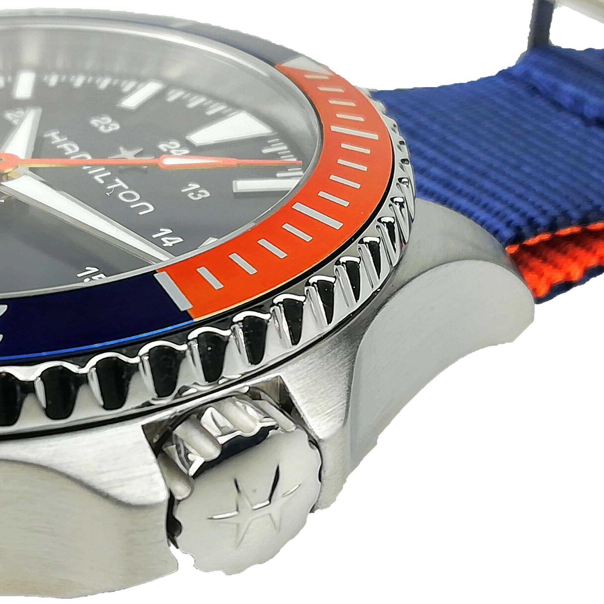 Hamilton Khaki Navy Scuba Automatic Blue Dial Blue NATO Strap Men's Watch H82365941