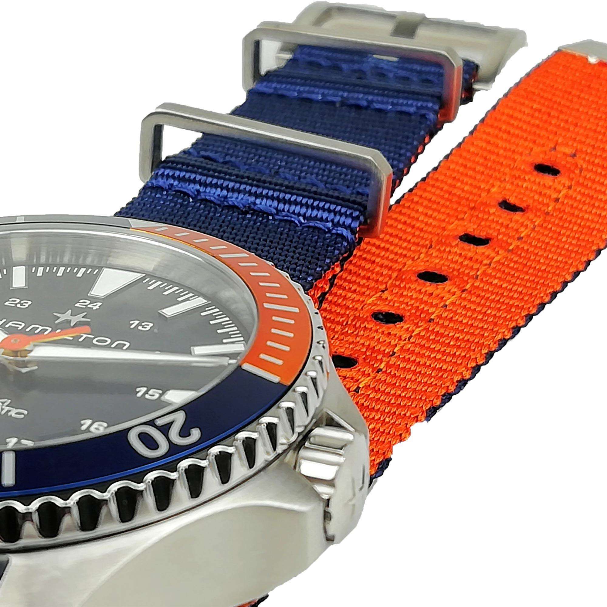 Hamilton Khaki Navy Scuba Automatic Blue Dial Blue NATO Strap Men's Watch H82365941