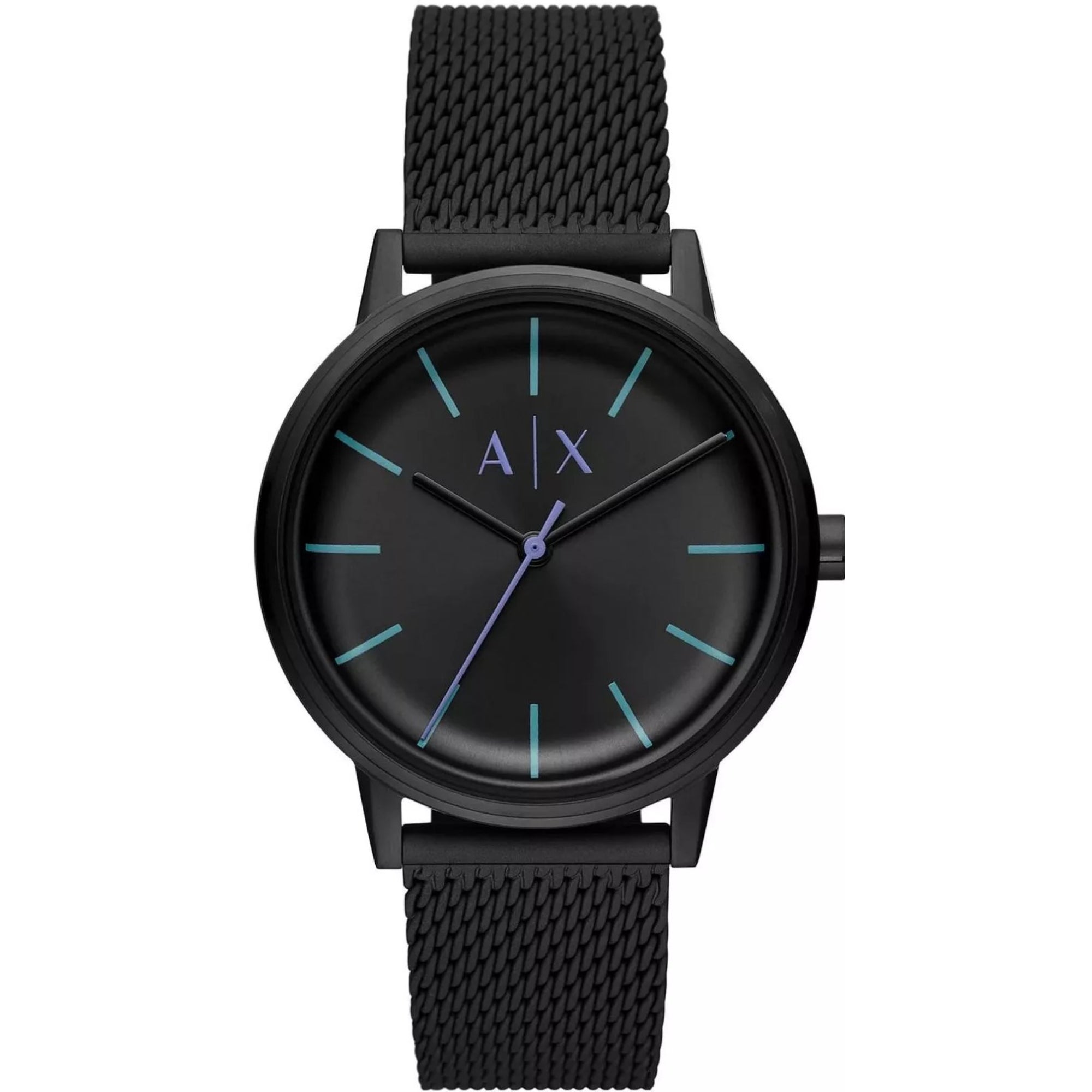 Armani Exchange Quartz Black Dial Steel Mesh Strap Men’s Watch AX2760-1