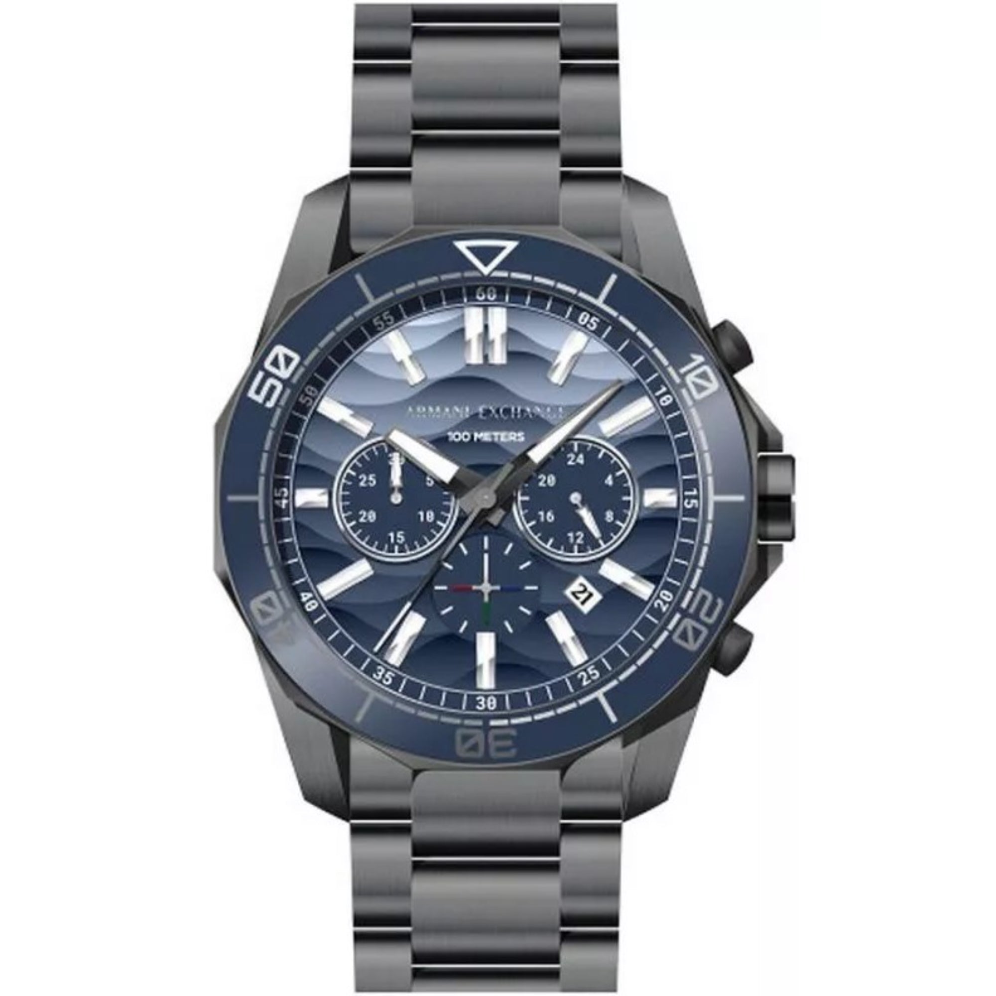 Armani Exchange Spencer Chronograph Quartz Blue Dial Stainless Steel Strap Men's Watch AX1967