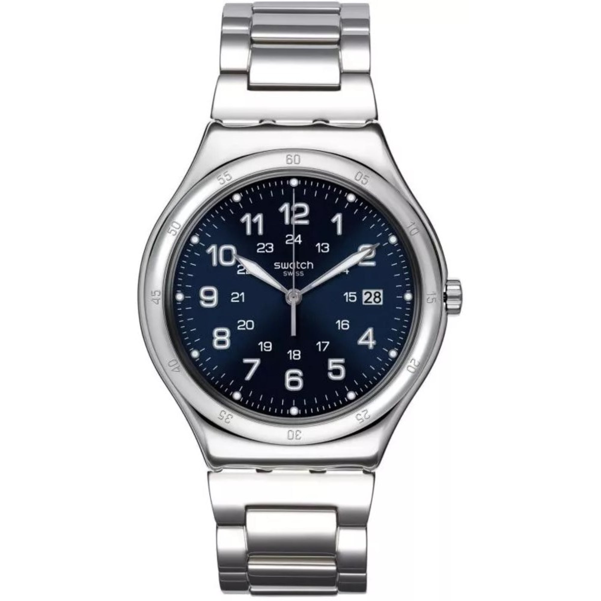 Swatch Blue Boat Again Quartz Blue Dial Stainless Steel Bracelet Men's Watch YWS420GC