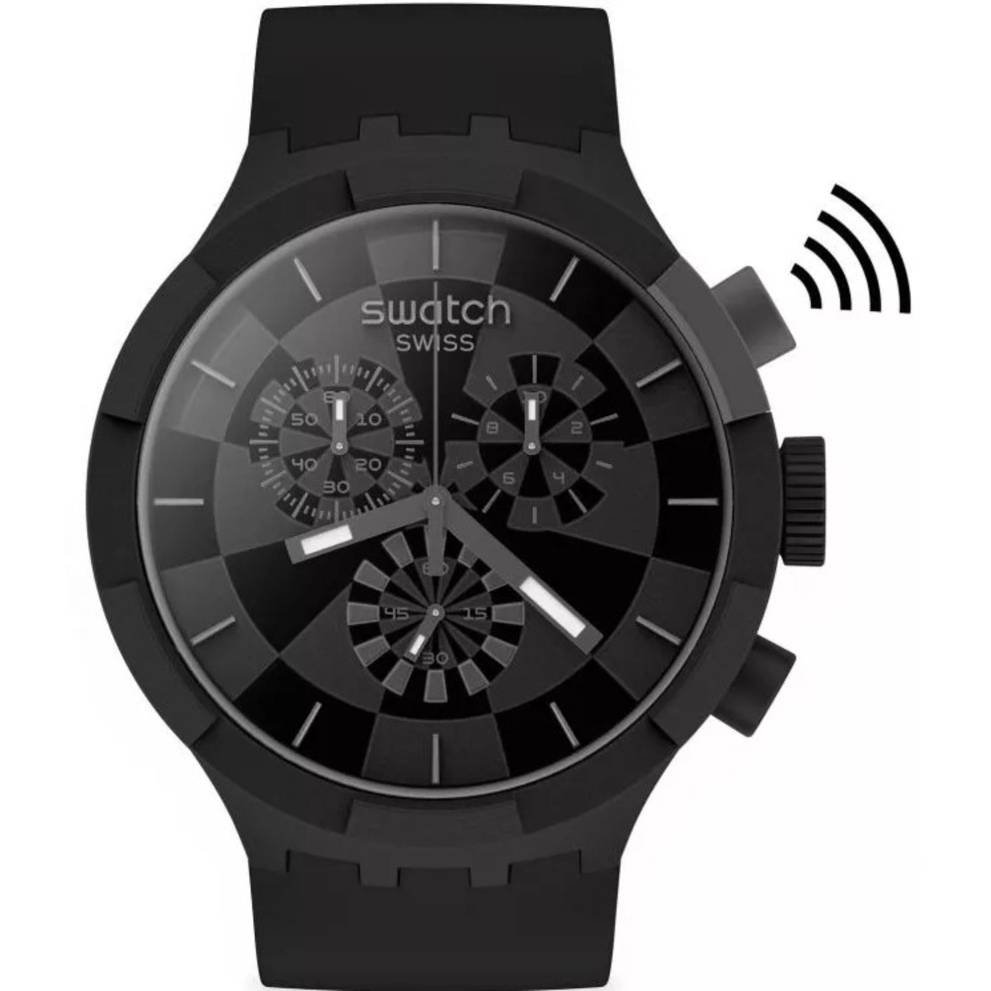 Swatch Swatchpay! Checkpoint Black Pay! Quart Silicone Watch SB02B103-5300