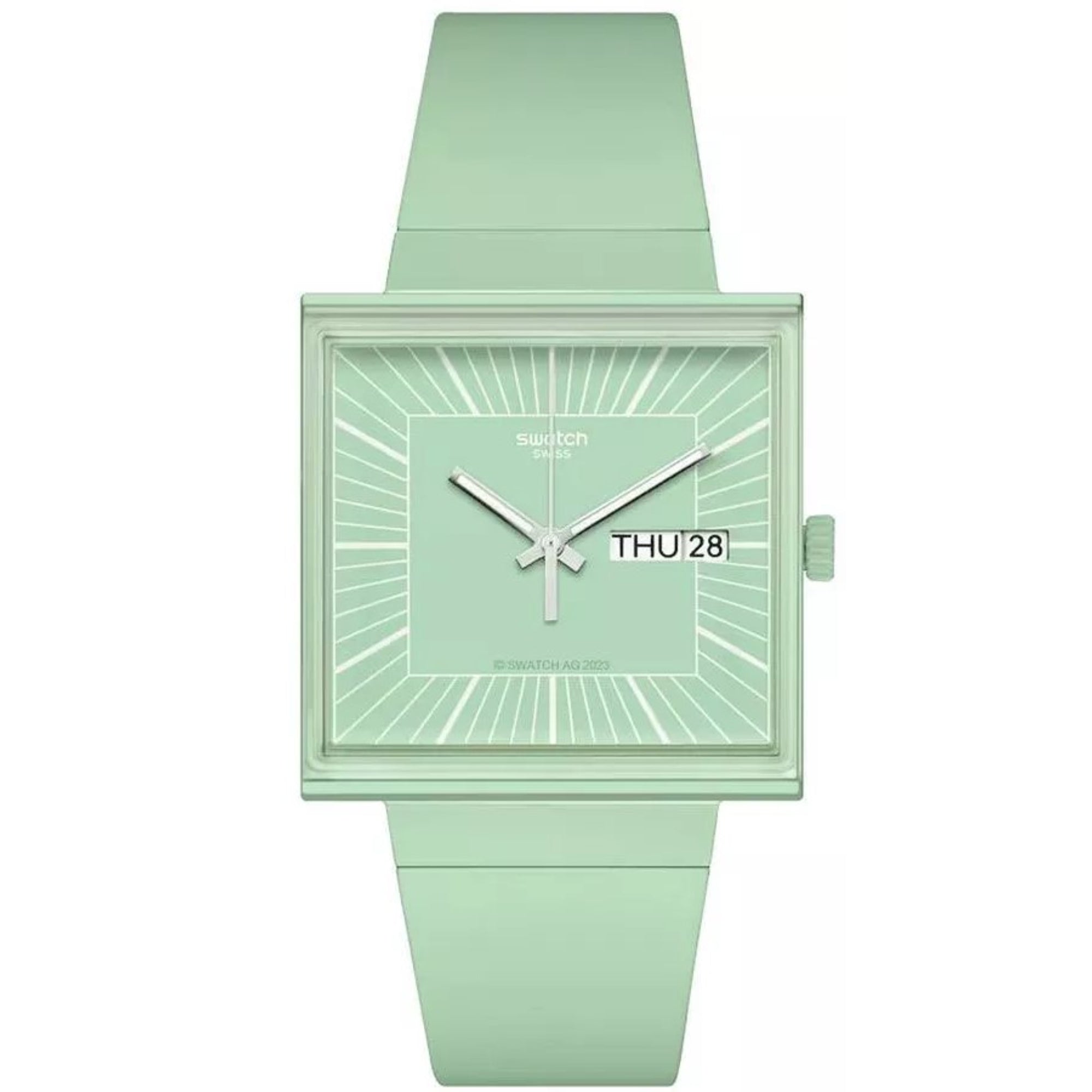 Swatch WHAT IF…MINT? Quartz Green Dial Green Bioceramic Strap Unisex Watch SO34G701