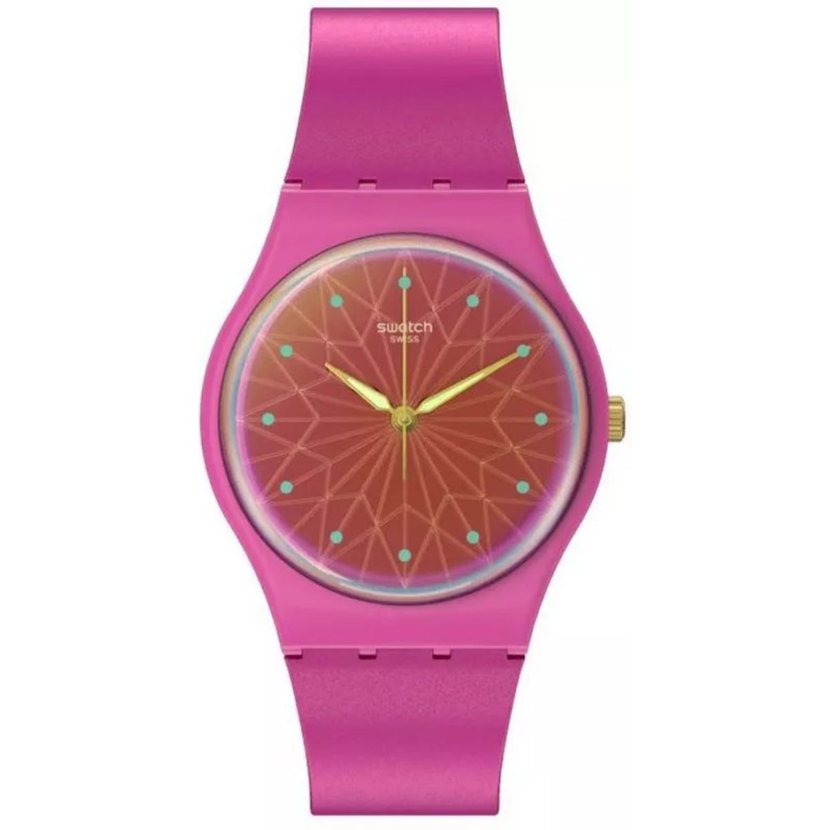 Swiss Swatch Bright Pink Analog Silicone Strap Watch with Crystal Markers Amazon.com: Swatch Skin Classic Biosourced Unisex Watch  main image 3