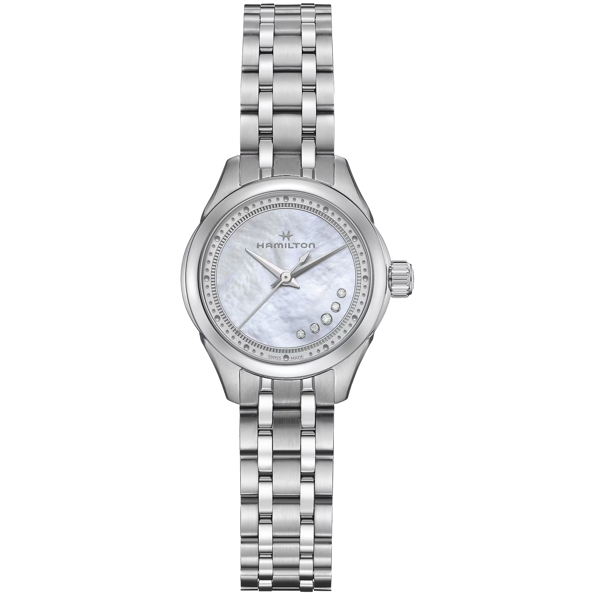 Hamilton Jazzmaster 26mm Mother of Pearl Dial Steel Womens Quartz Watch H32111190