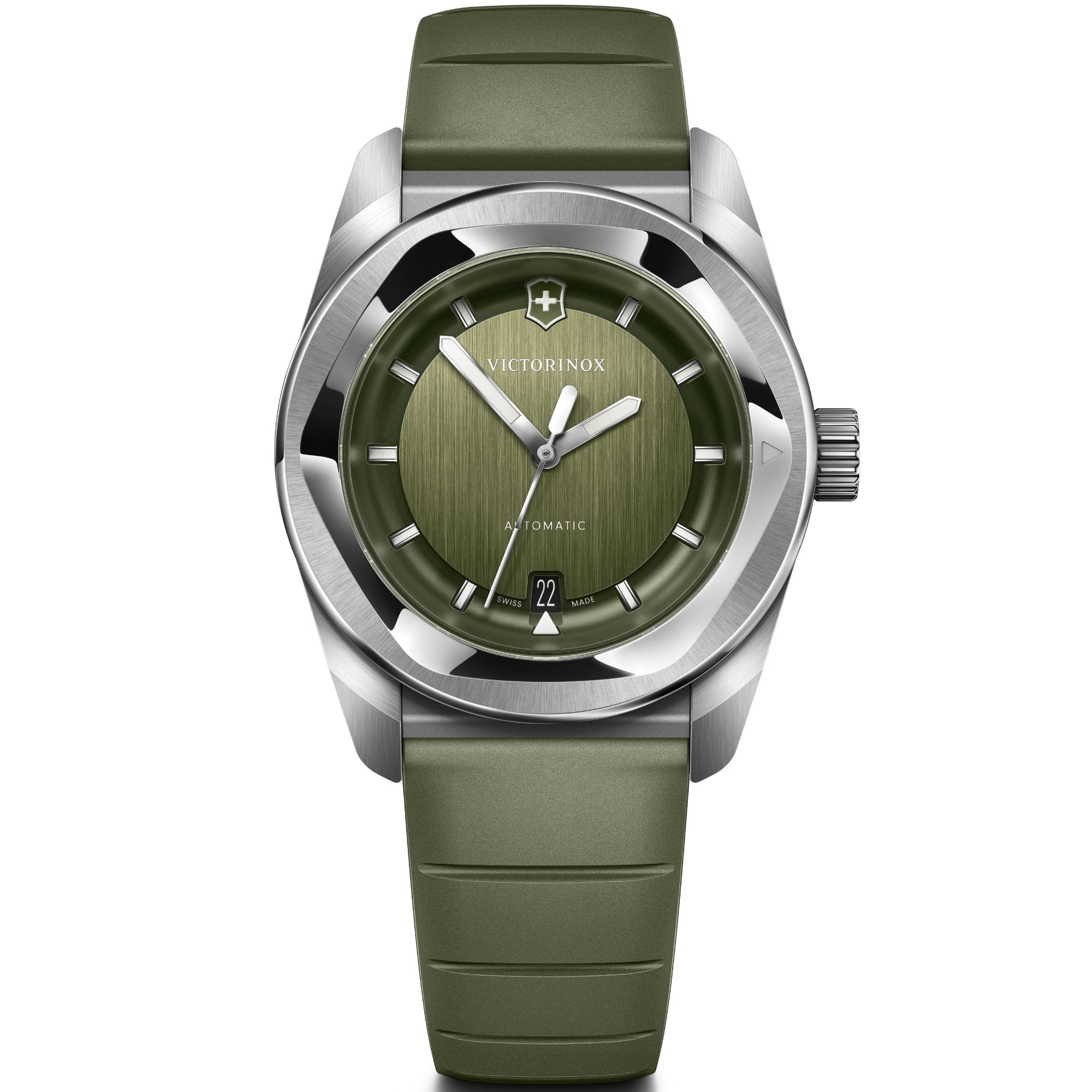 Victorinox Concept One 39mm Green Dial Rubber Automatic Watch 242058