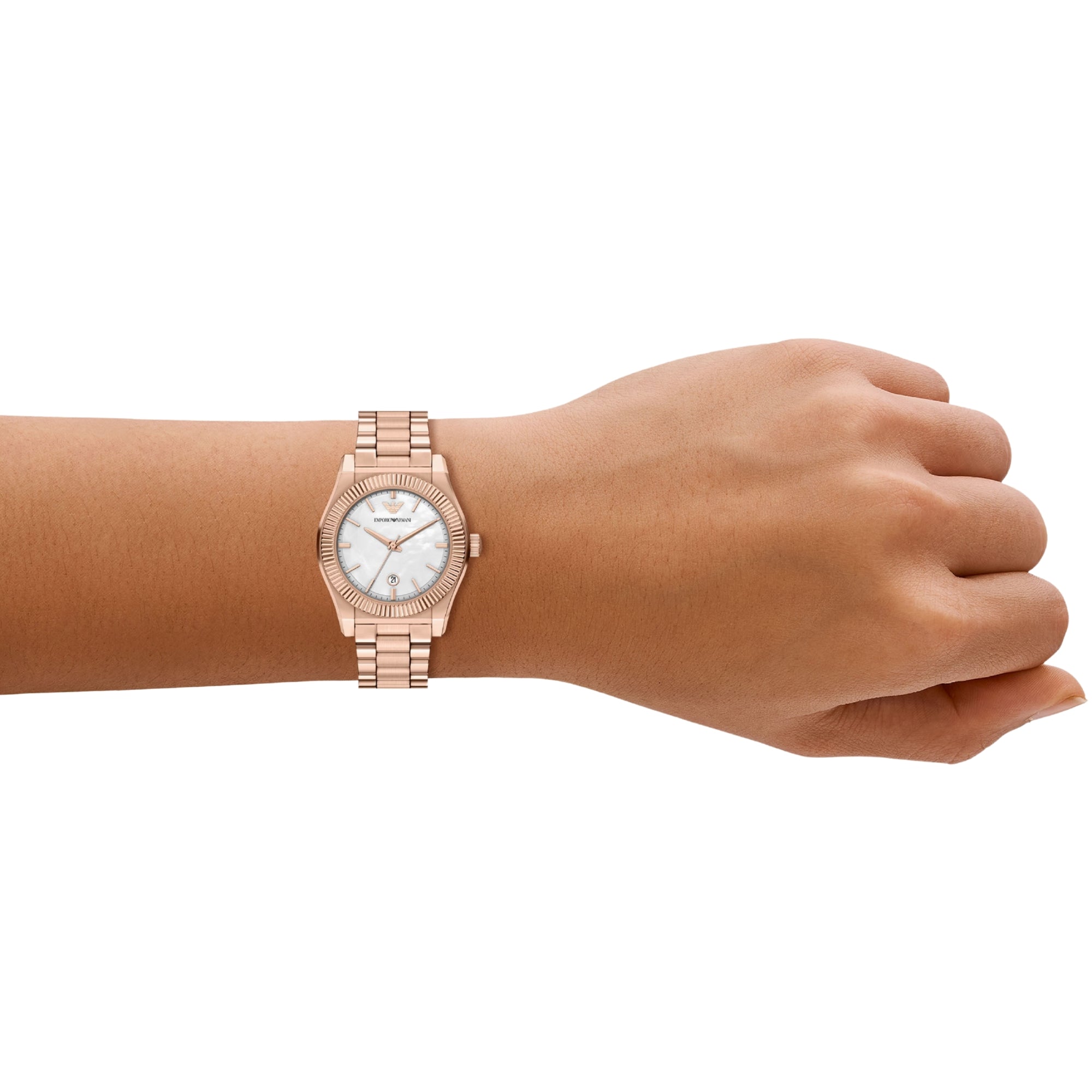 Emporio Armani Federica 32mm White Dial Steel Ladies Quartz Watch AR11762