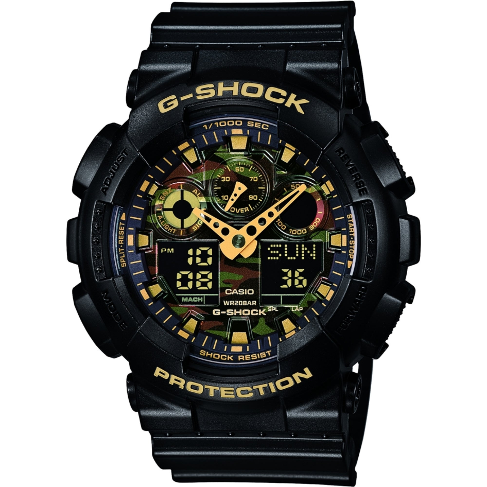 Casio G-Shock GA-100 Series 51mm Ana-Digi Resin Mens Quartz Watch GA-100CF-1A9ER