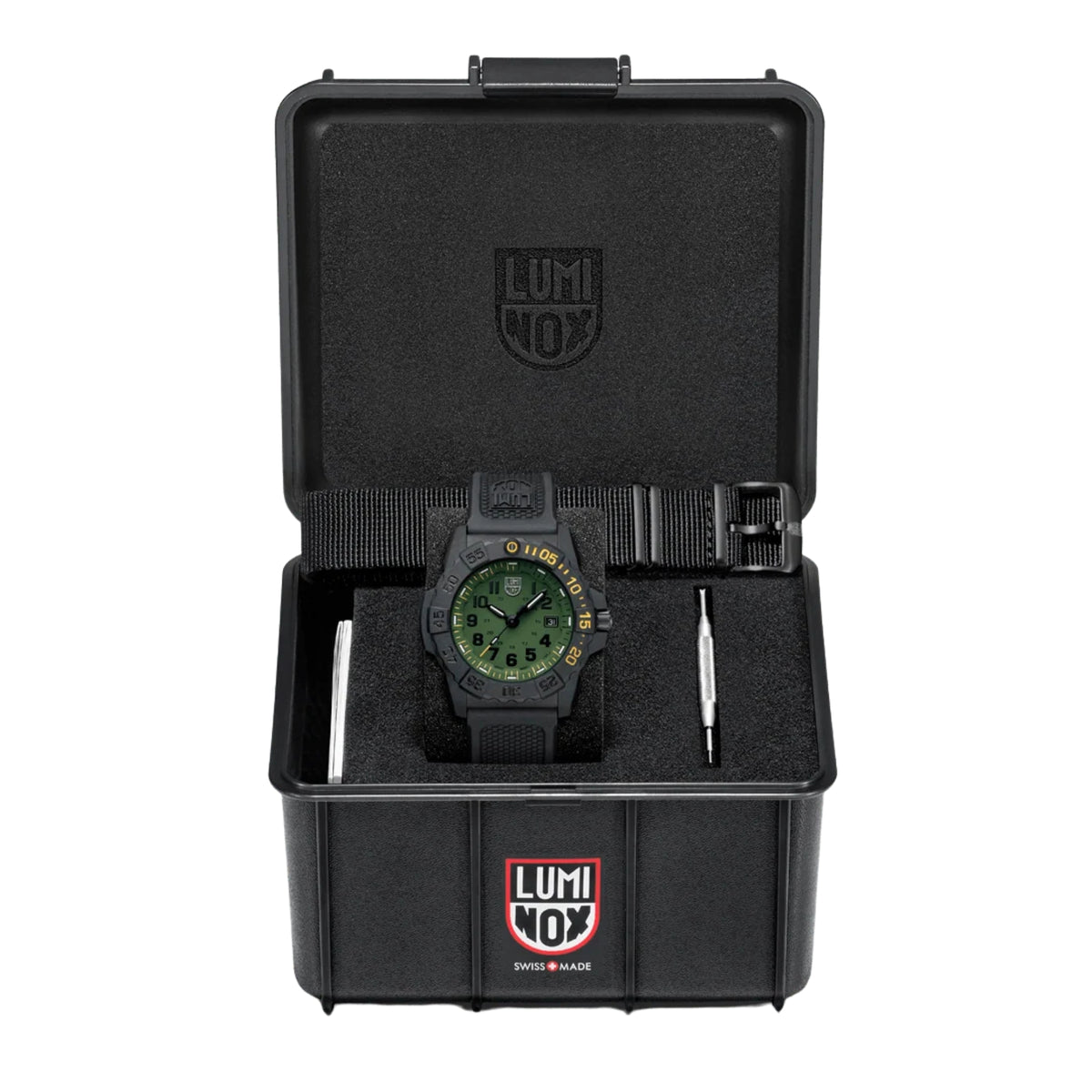 Luminox Navy SEAL 45mm Green Dial Rubber Mens Watch XS.3517.NSF.SET