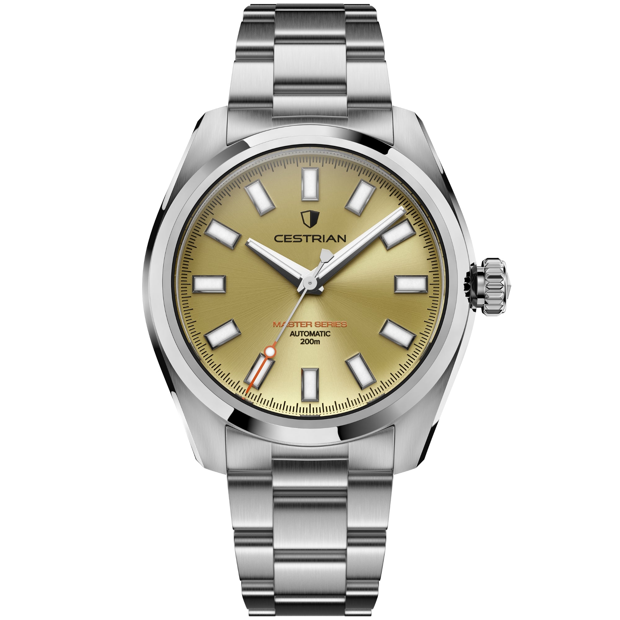 Cestrian Master Series V3 Champagne Dial Steel Bracelet Automatic Men's Watch CM-CH001