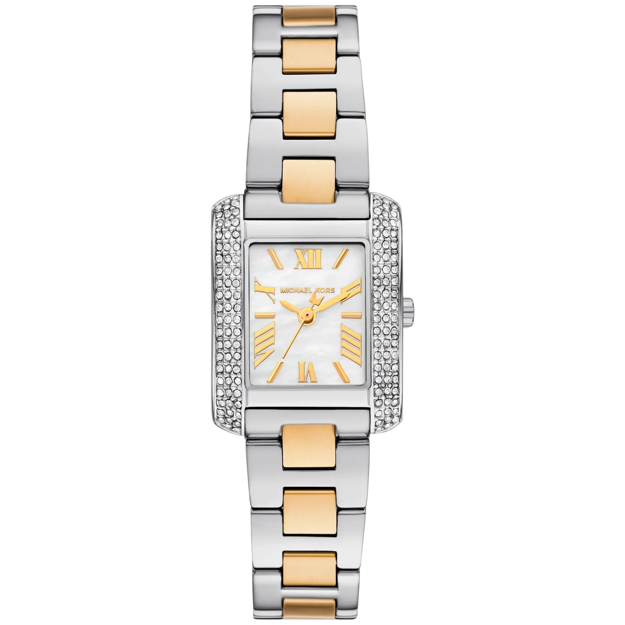 Michael Kors Emery 22mm Mother of Pearl Dial Steel Ladies Quartz Watch MK4882