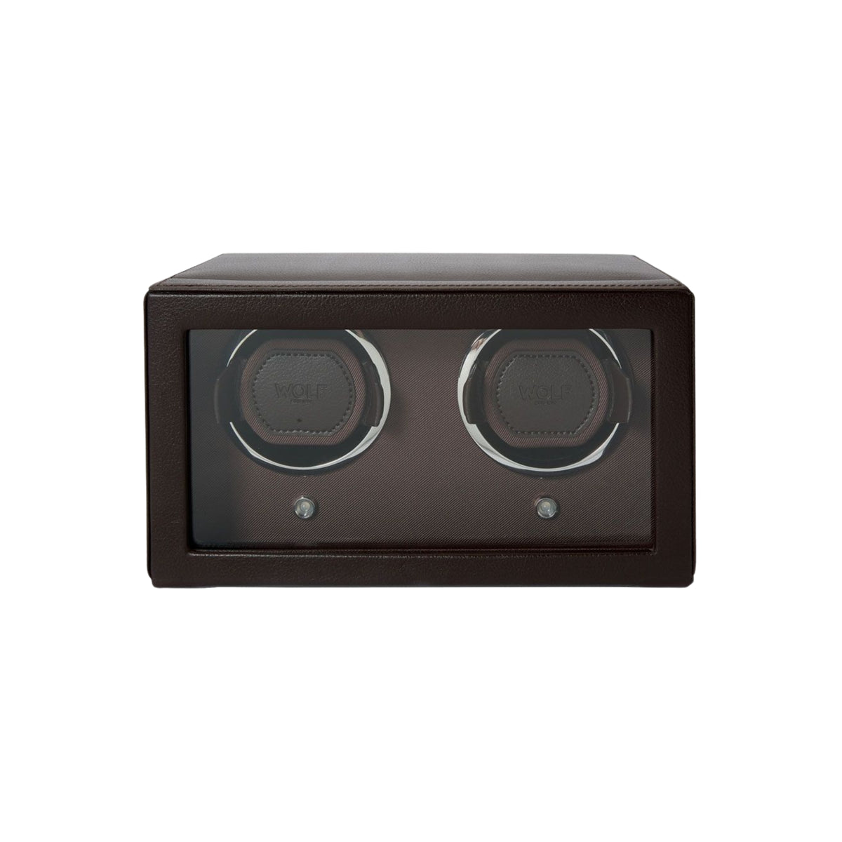 WOLF Cub Brown Double Watch Winder with Cover 461206