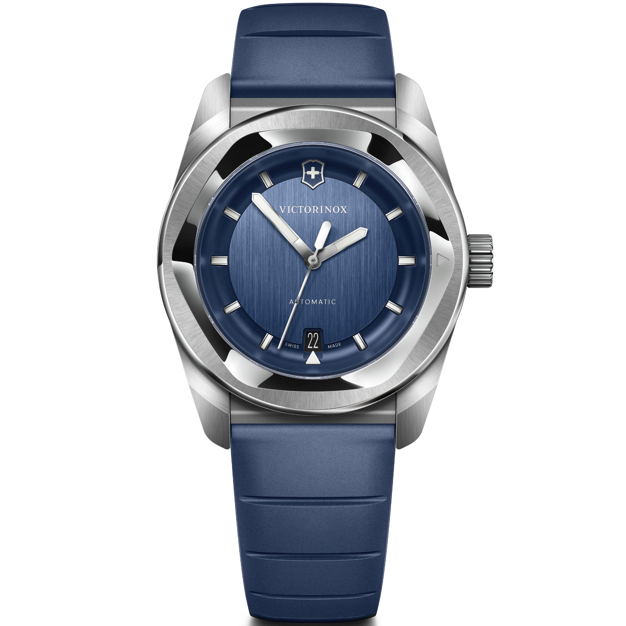 Victorinox Concept One 39mm Blue Dial Rubber Mens Automatic Watch 242056