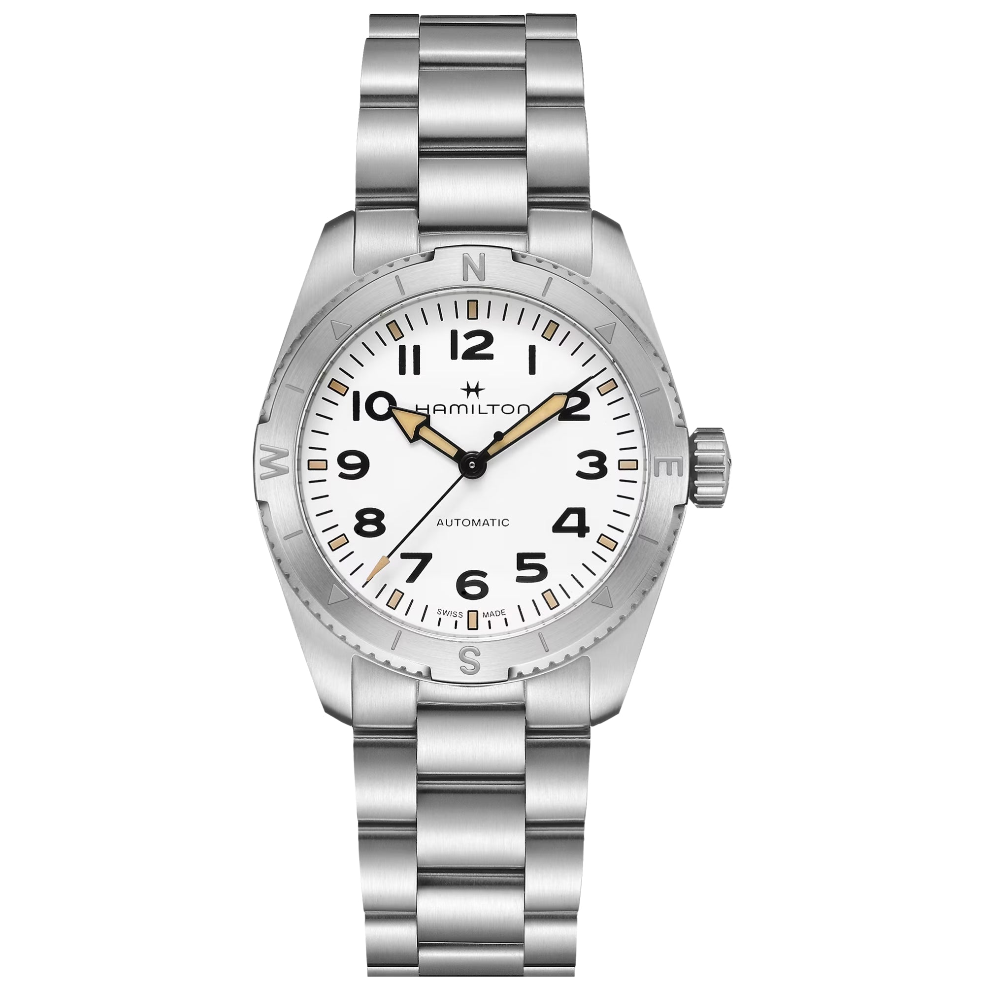 Hamilton Khaki Field Expedition 37mm White Dial Steel Mens Automatic Watch H70225110