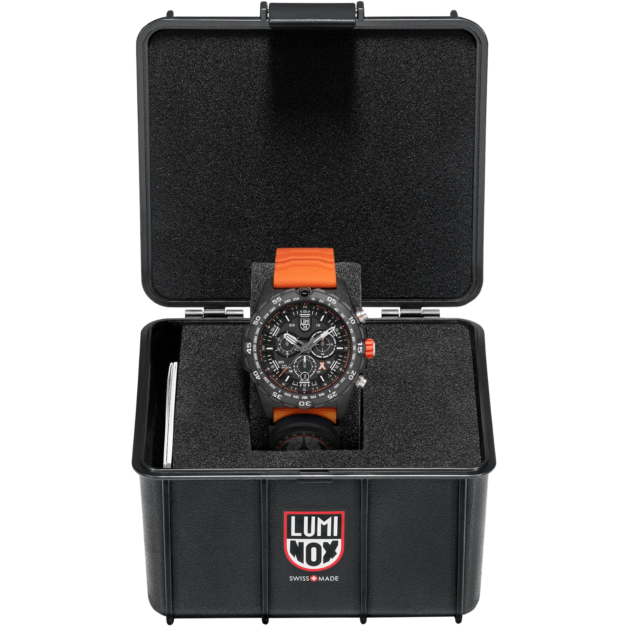 Luminox Bear Grylls 45mm Chronograph Black Dial Rubber Mens Quartz Watch XB.3749