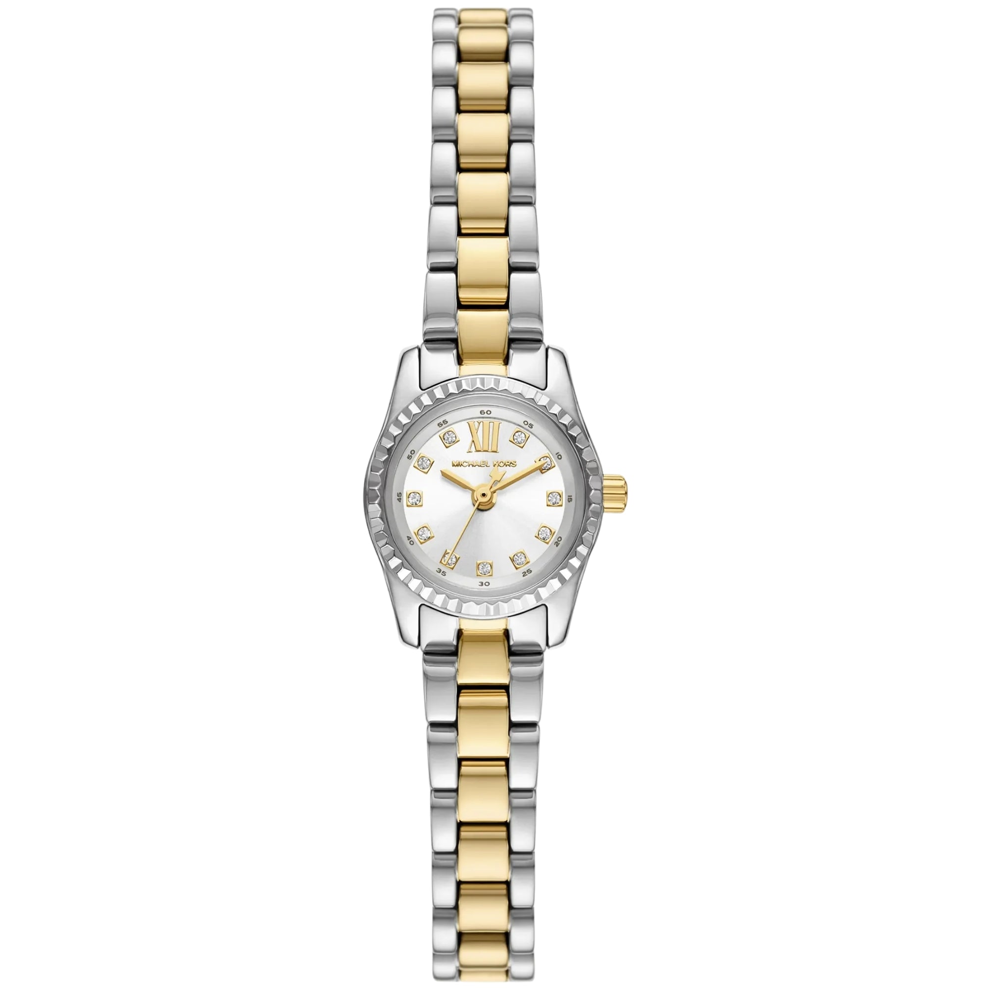 Michael Kors Lexington Pave Silver Dial Steel Ladies Quartz Watch MK4903