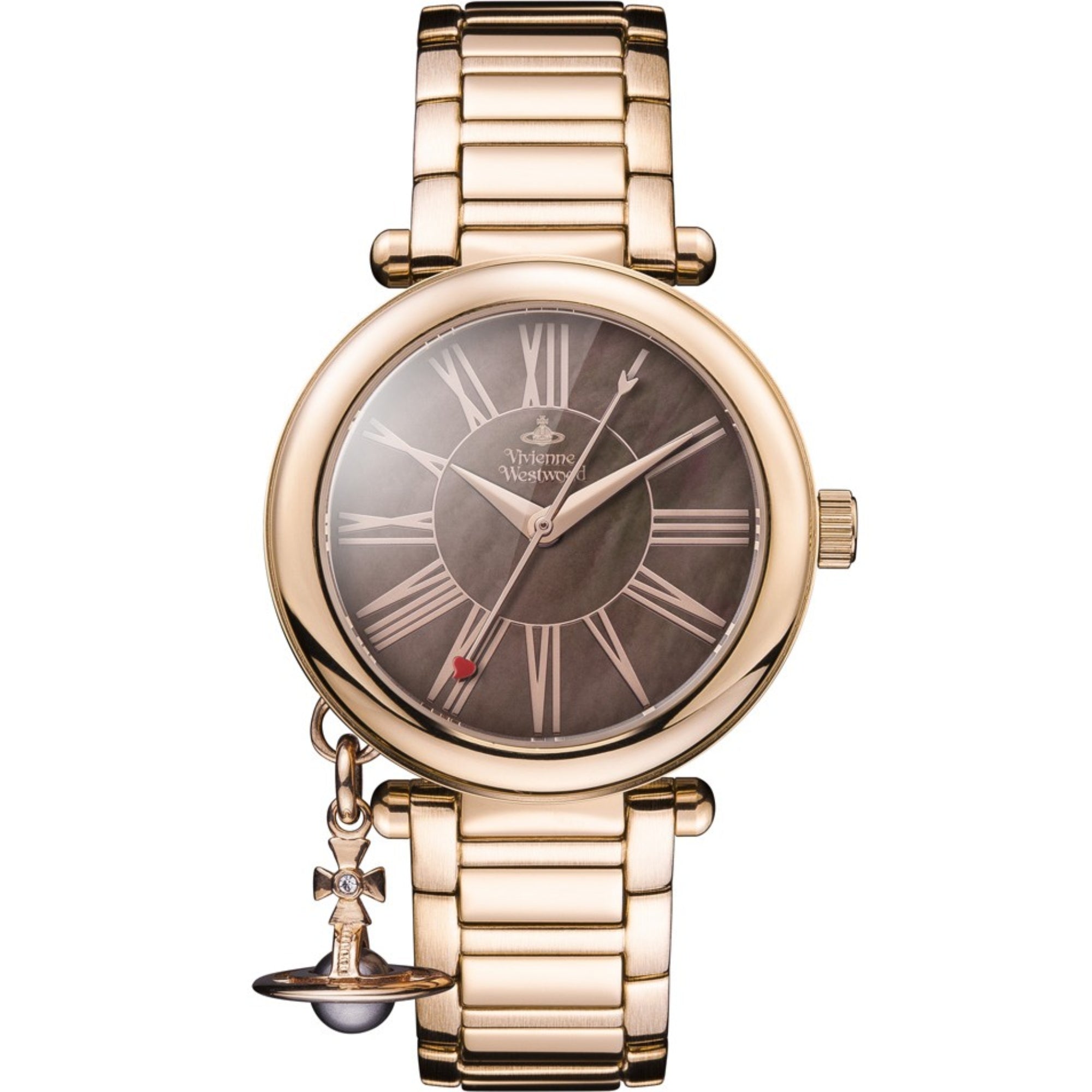 Vivienne Westwood Mother Orb 32mm Mother of Pearl Dial Steel Ladies Quartz Watch VV006PBRRS