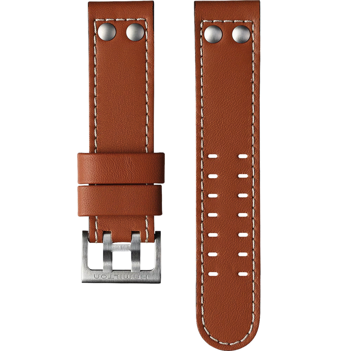 Hamilton Khaki Aviation 22mm Brown Leather Strap H690776103