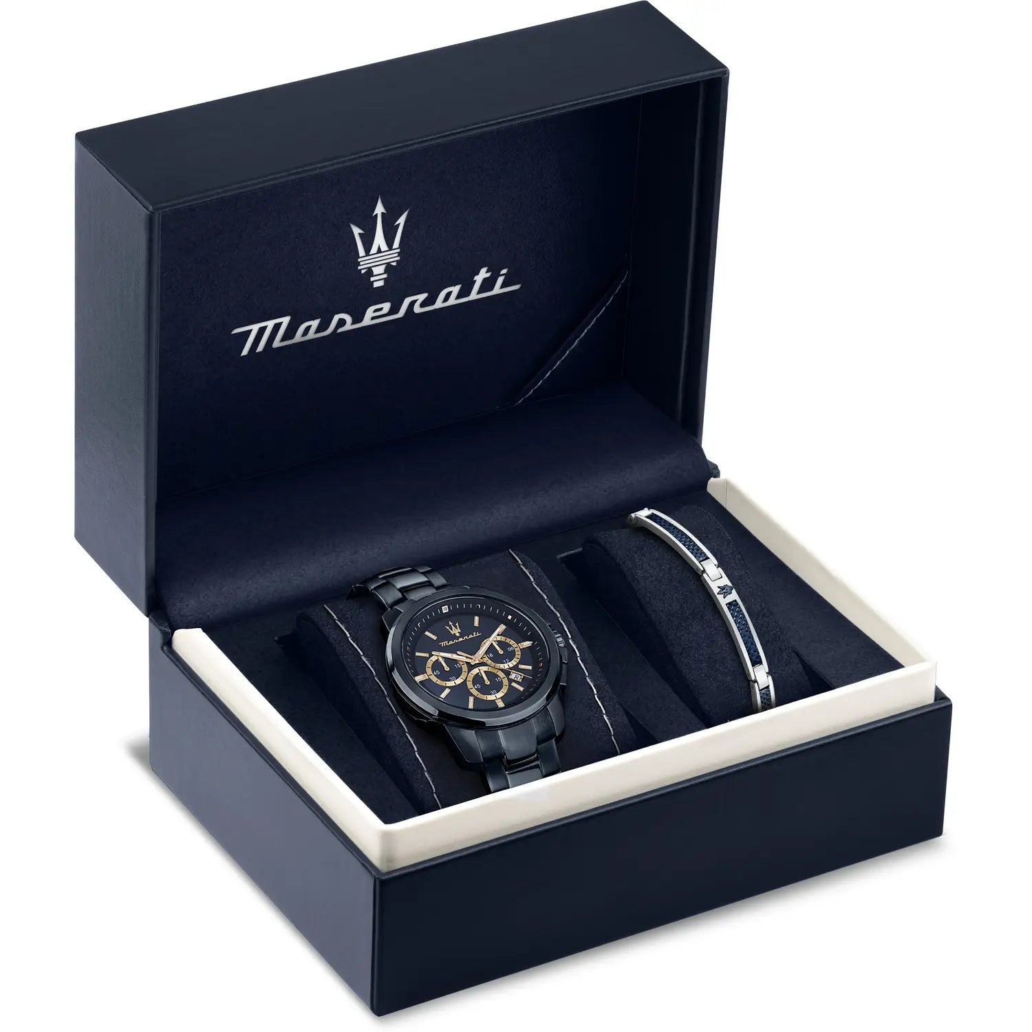 Maserati Successo Quartz Chronograph Blue Dial Steel Bracelet Men’s Watch R8873621042