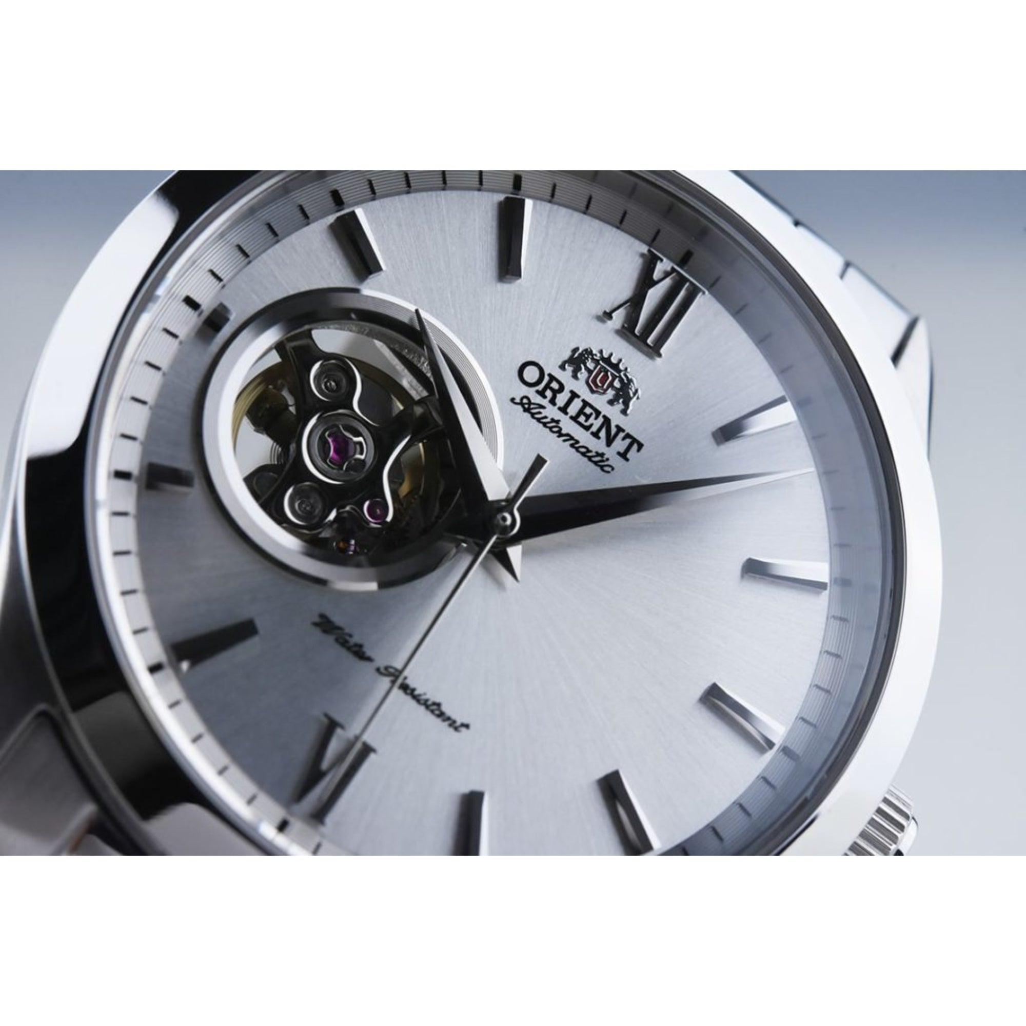 Orient Golden Eye II Contemporary Open Heart White Dial Steel Strap Men's Watch TAG03001W0