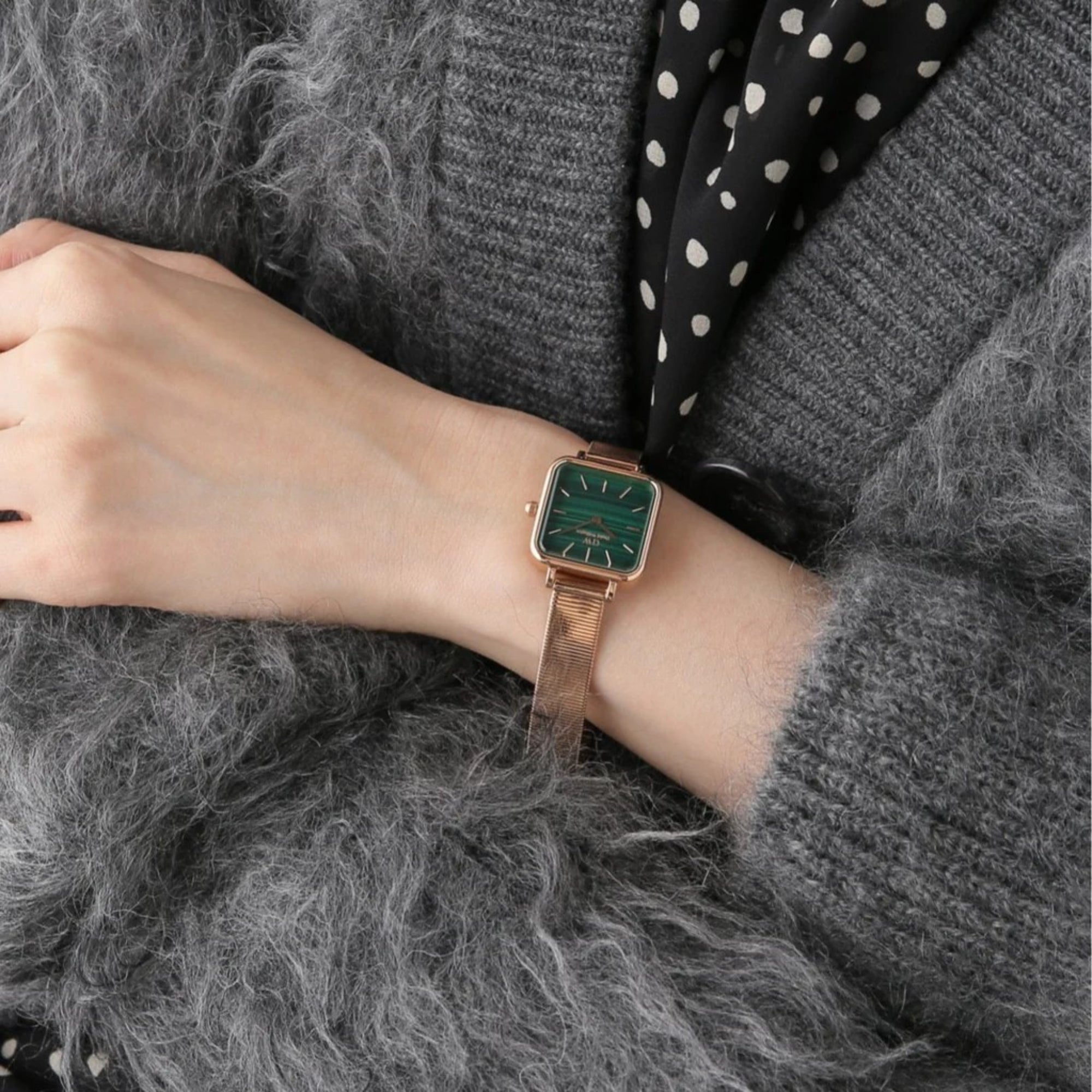 Daniel Wellington Quadro Green Dial Stainless Steel Strap Women's Watch DW00100520