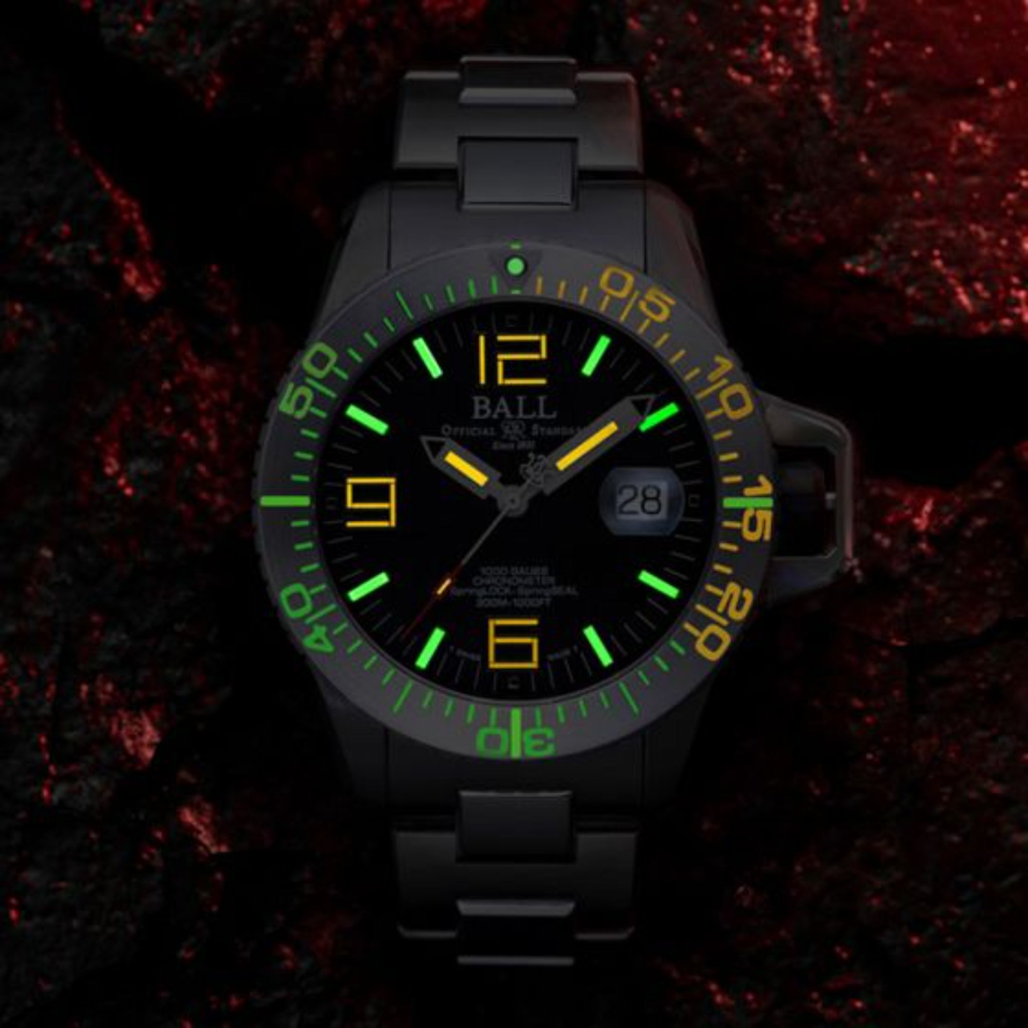 Ball Engineer Hydrocarbon EOD Limited Edition Automatic Black Dial Titanium/Stainless Steel Bracelet Men's Watch DM3200A-S1C-BK